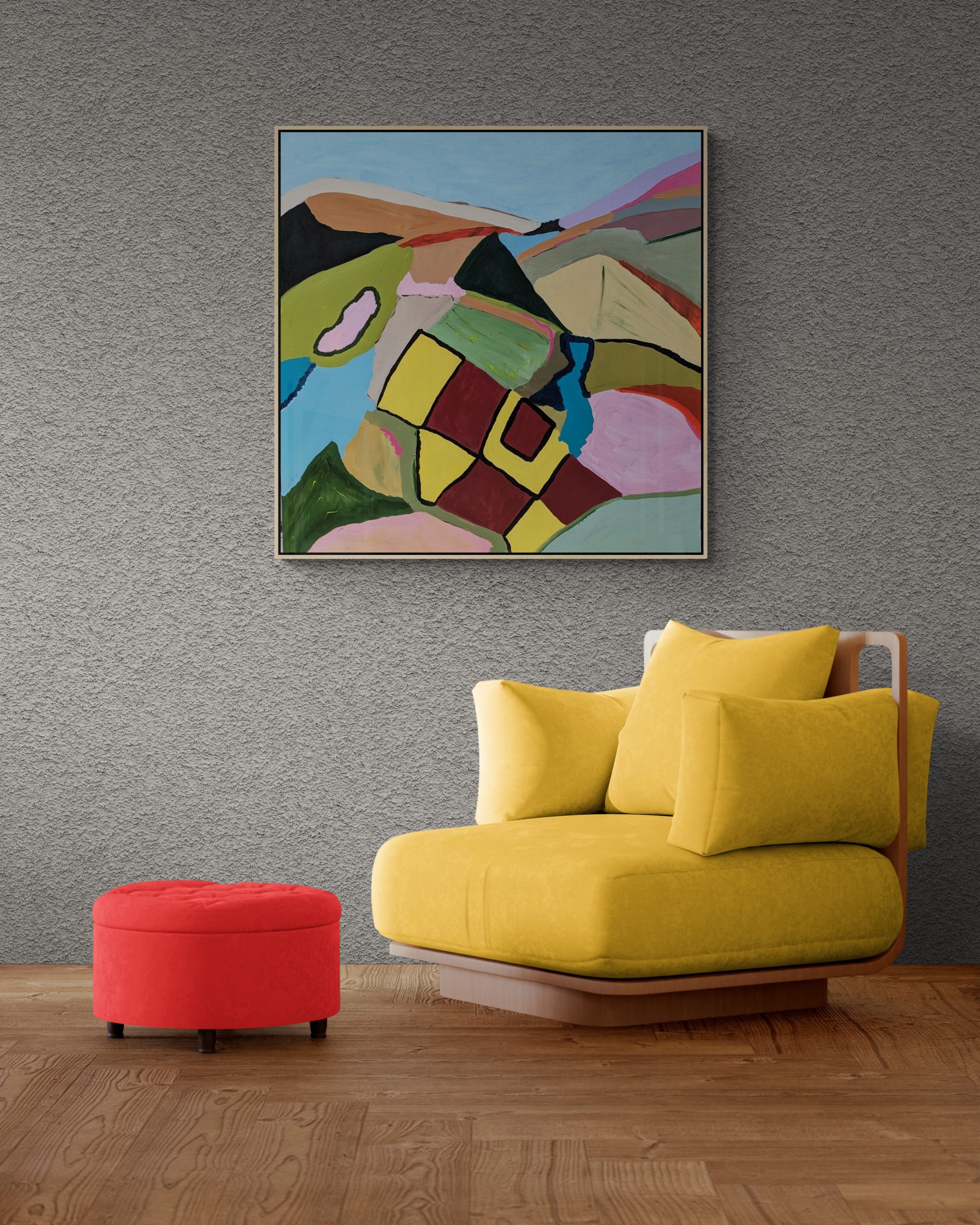 Fancy Armchair And Foot Stool (2)