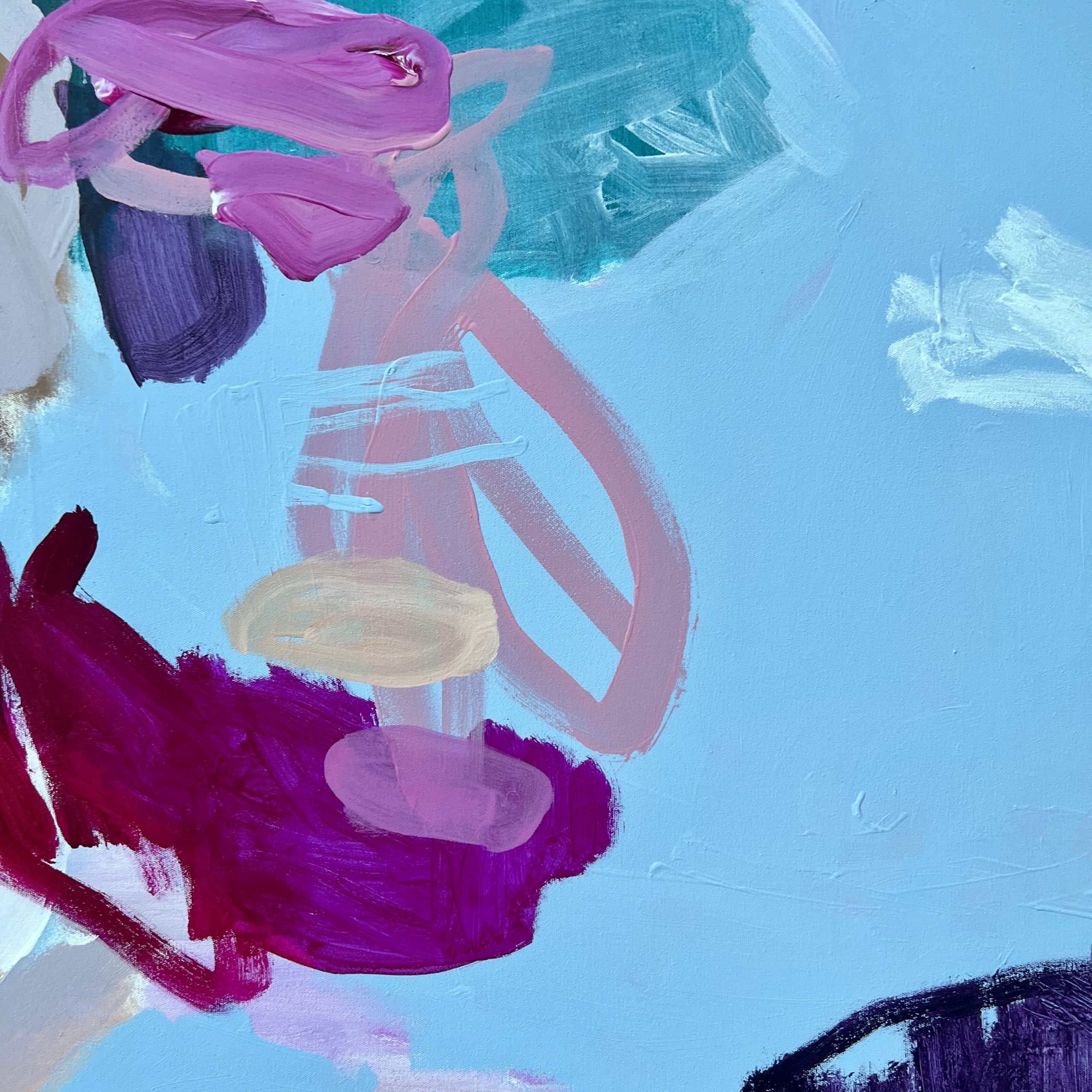 My Favourite Day At The Bay Rebecca Koerting Blue Modern Abstract Detail 1