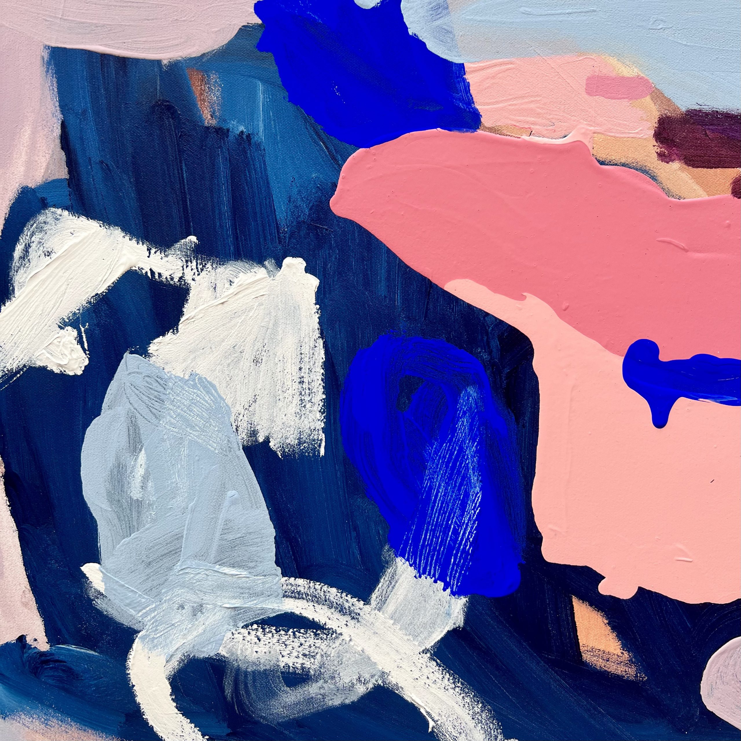 My Favourite Day At The Bay Rebecca Koerting Blue Modern Abstract Detail 2