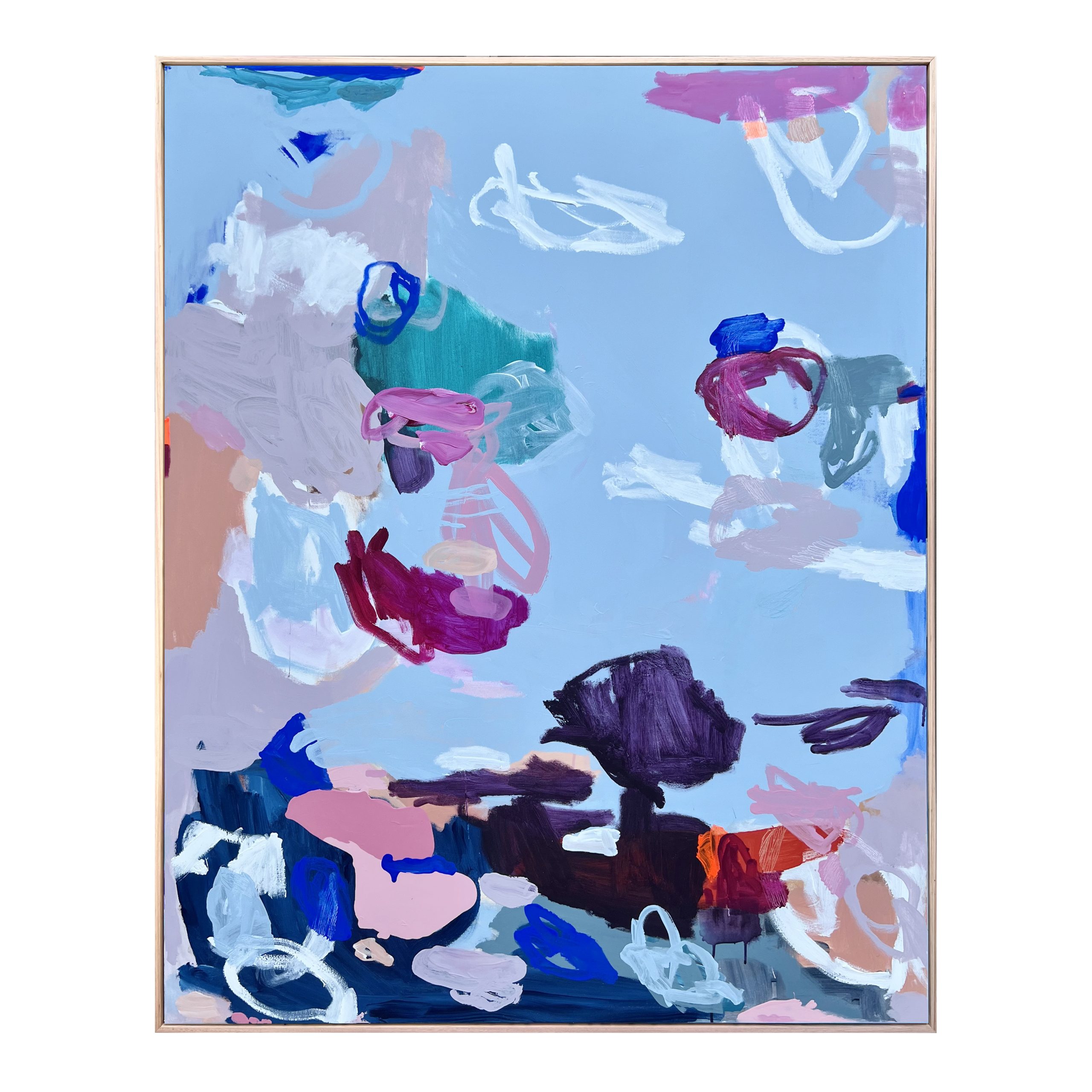 My Favourite Day At The Bay Rebecca Koerting Blue Modern Abstract Frame Copy