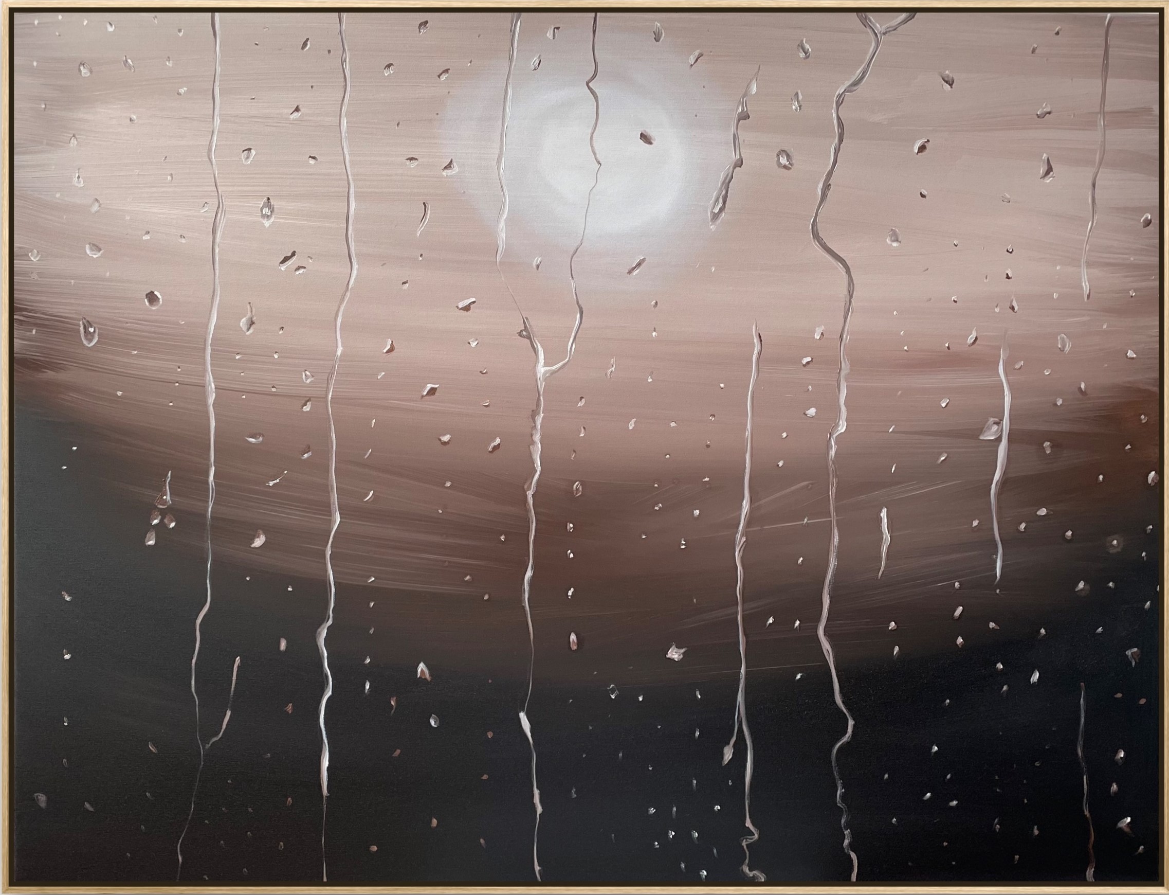 Framed Dreched With Gratitude Alanah Jarvis Rain Painting