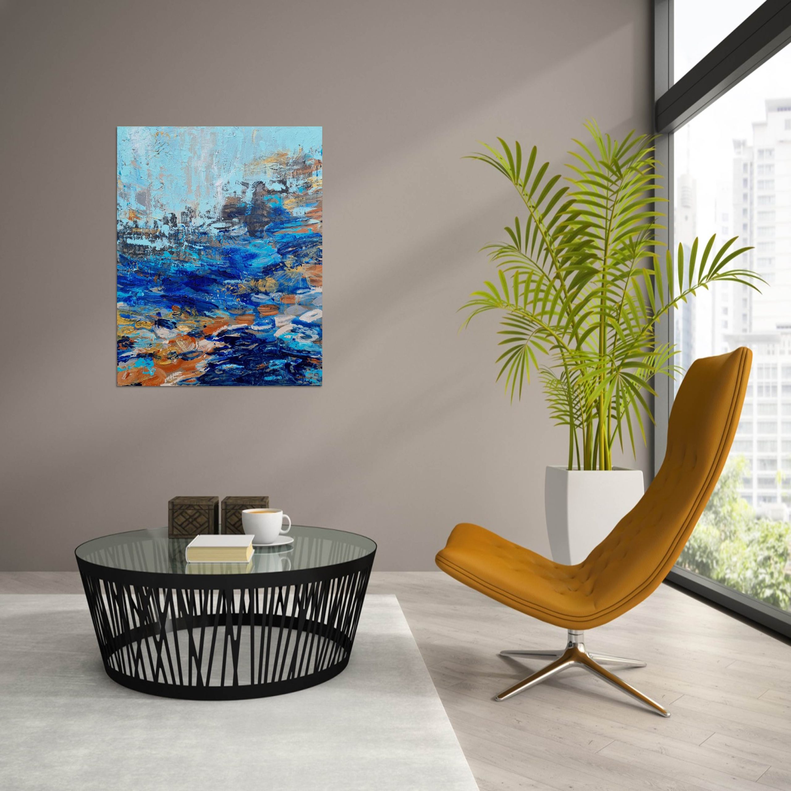 By The River Hi Rise Mustard Chair