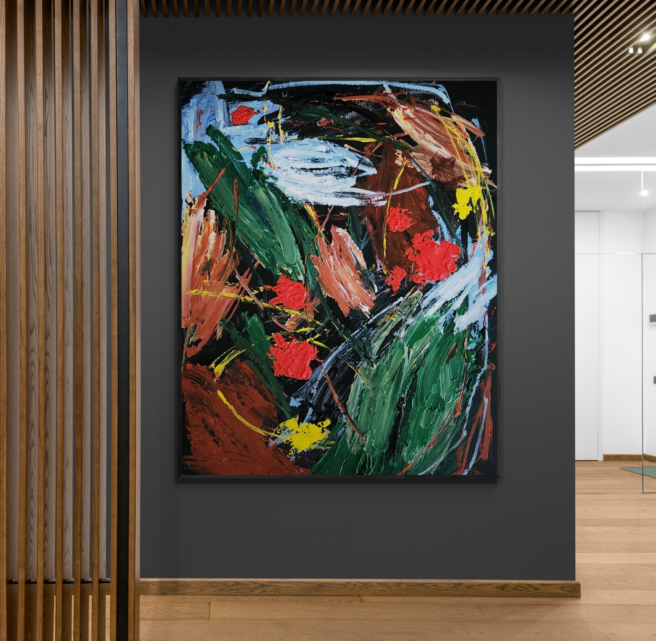 Timber Slat Corridor With Illuminated Wall 6