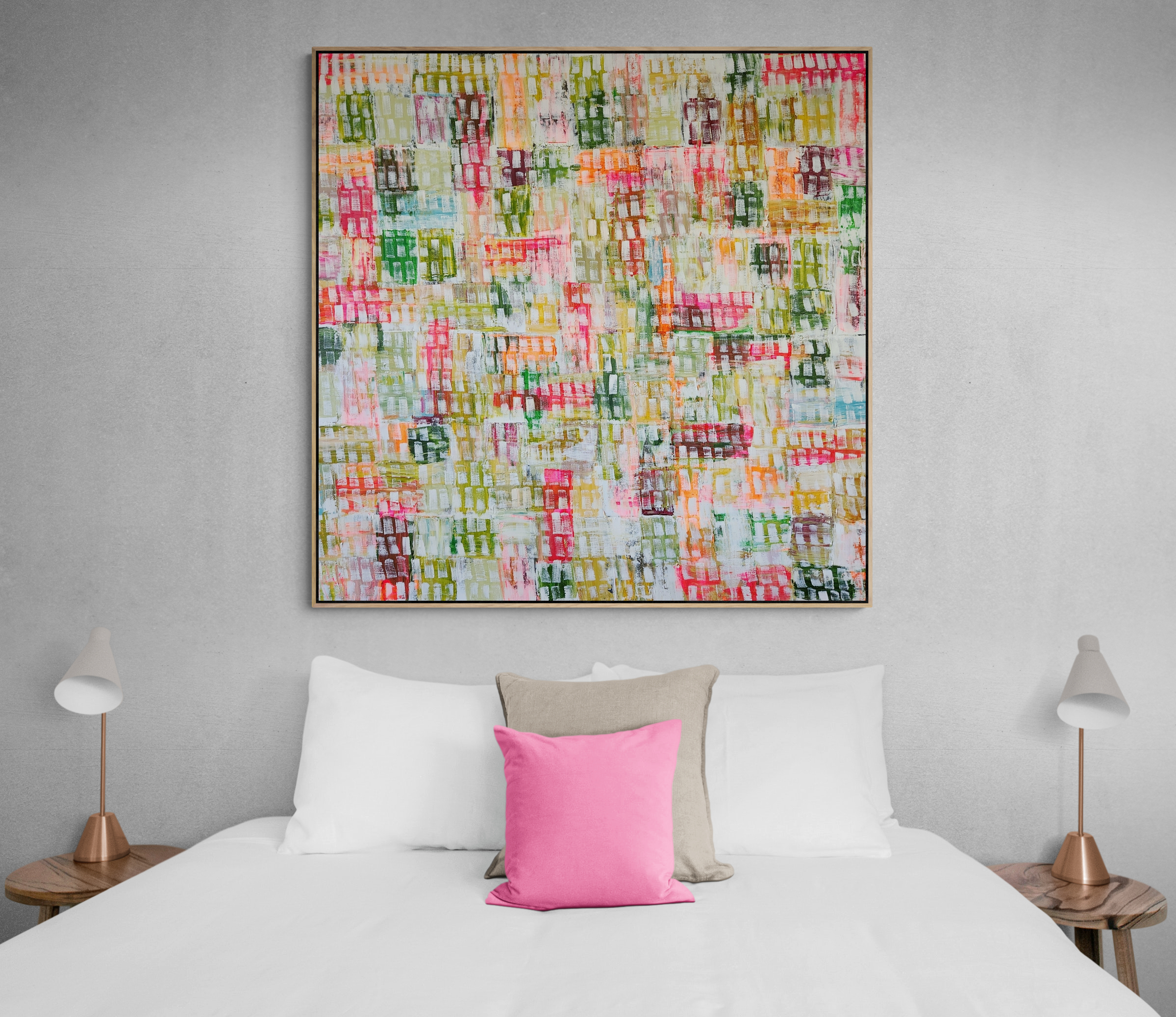 Comfy Double Bed With Twin Lamps (2)