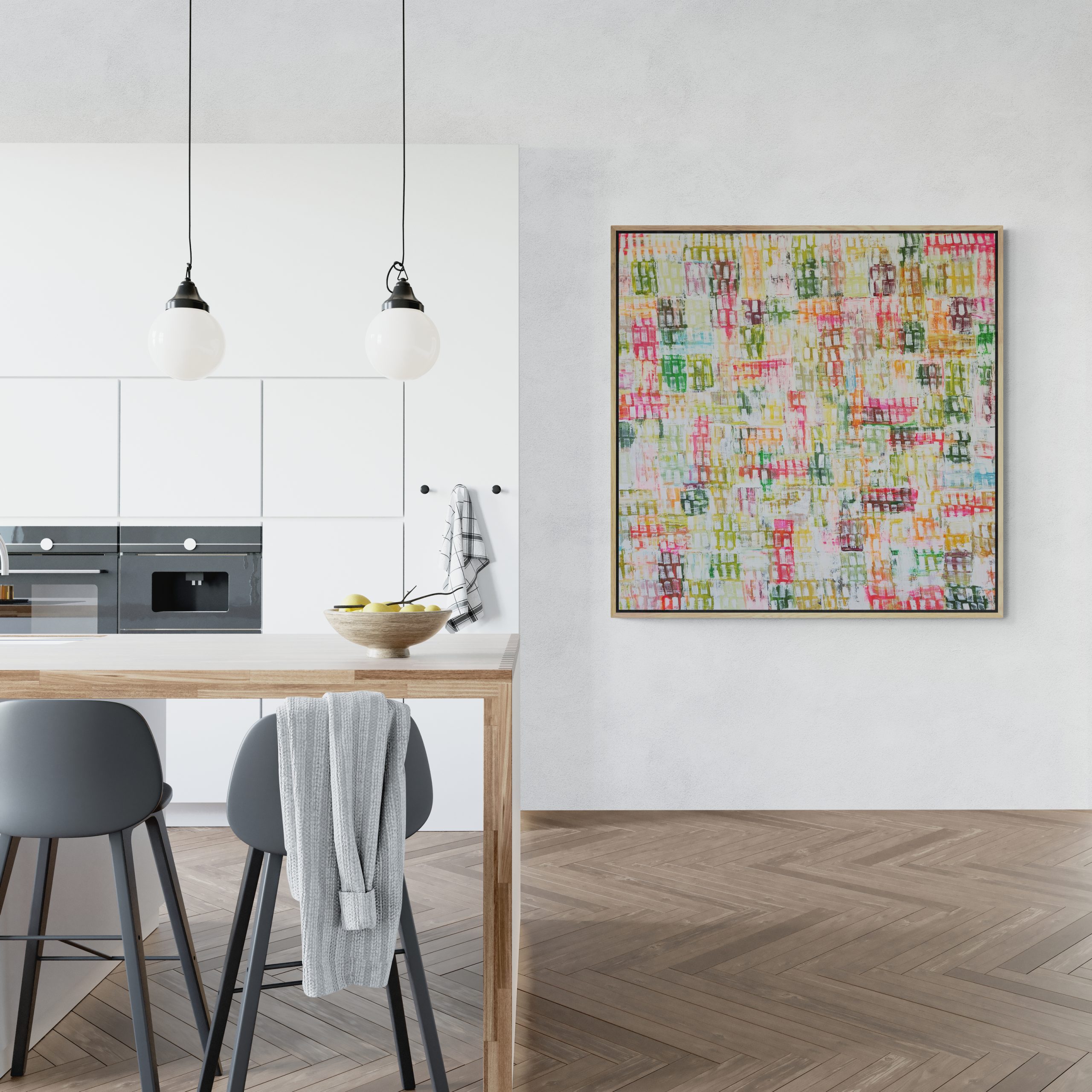 Feature Wall Next To Modern Kitchen (1)