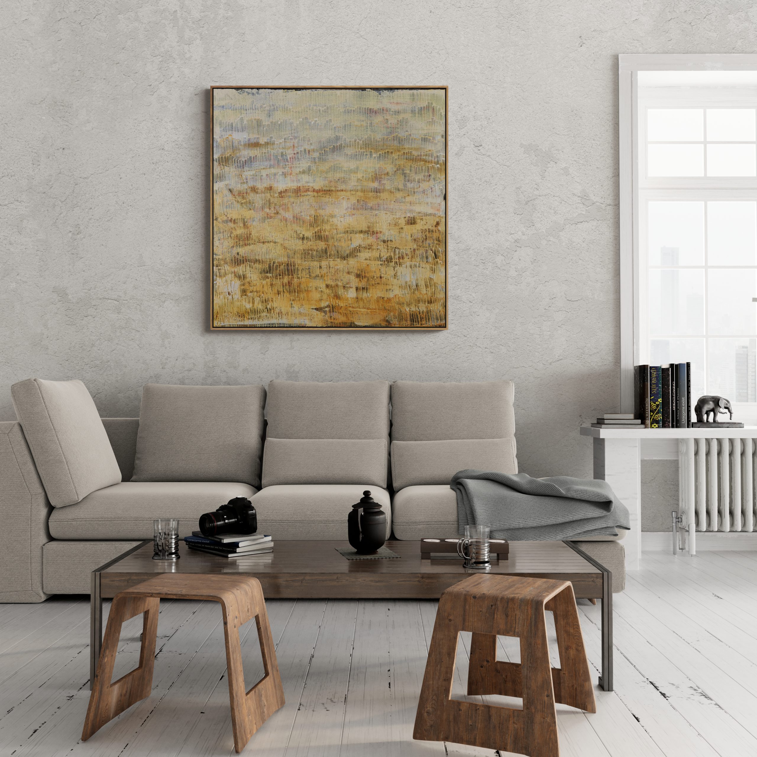 Studio Living Room With Modern Furnishings (2)