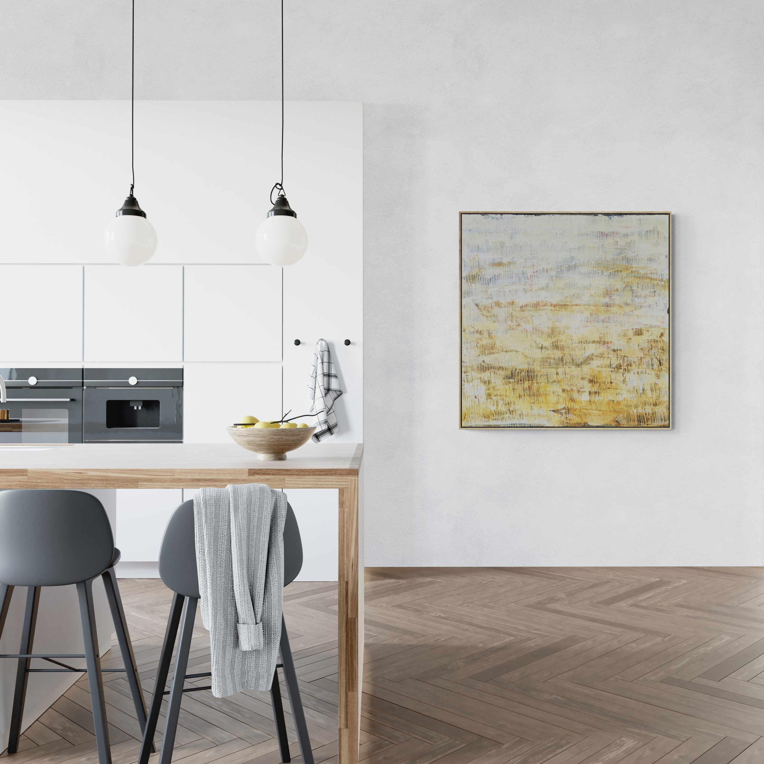 Feature Wall Next To Modern Kitchen (2)