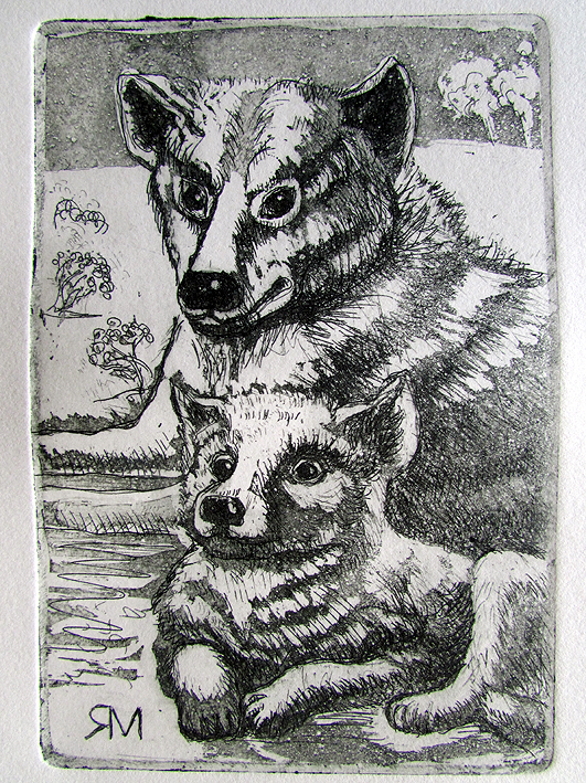 Dingo and her pup – Ltd Ed Print