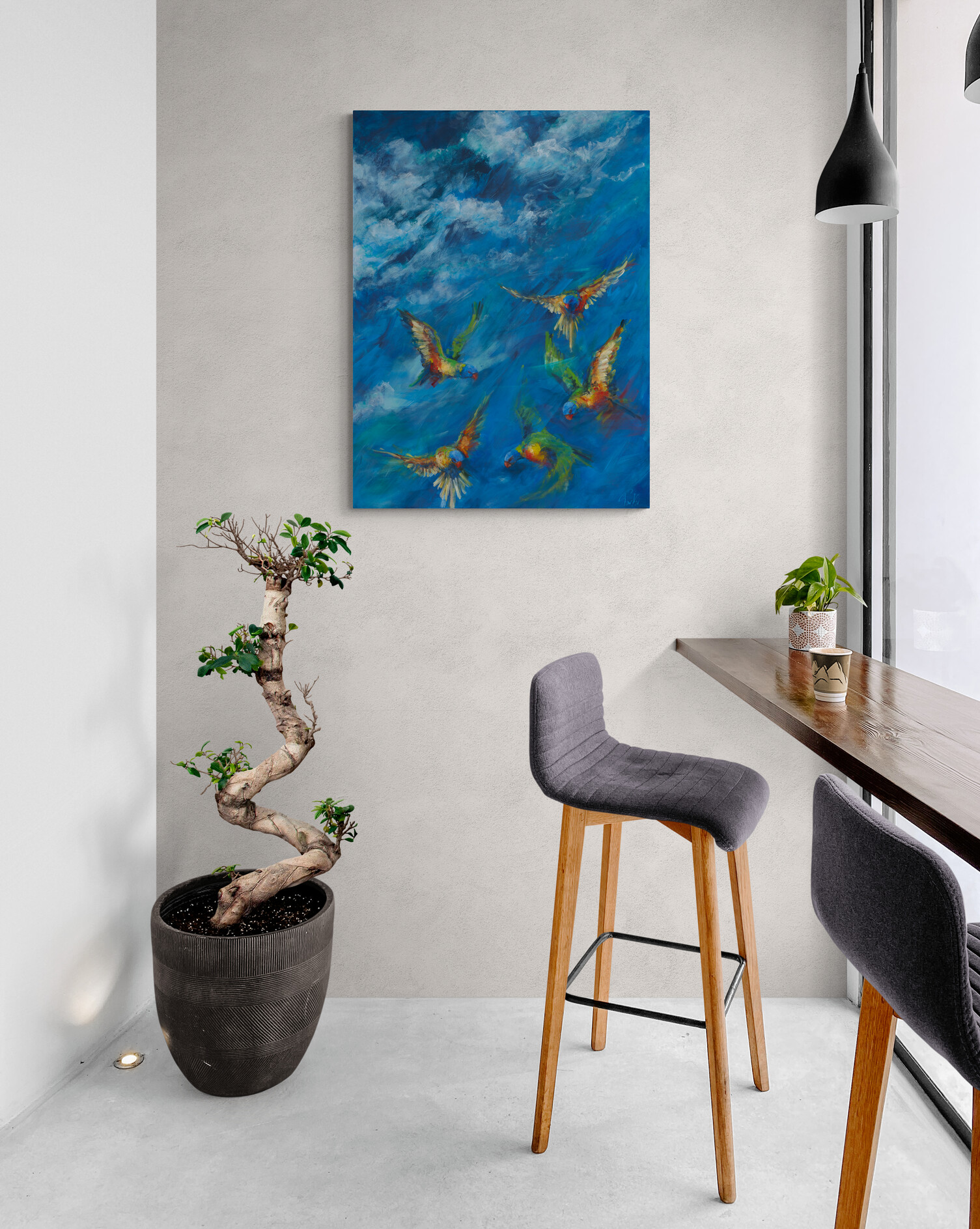 Bright Warm Cafe Interior 2