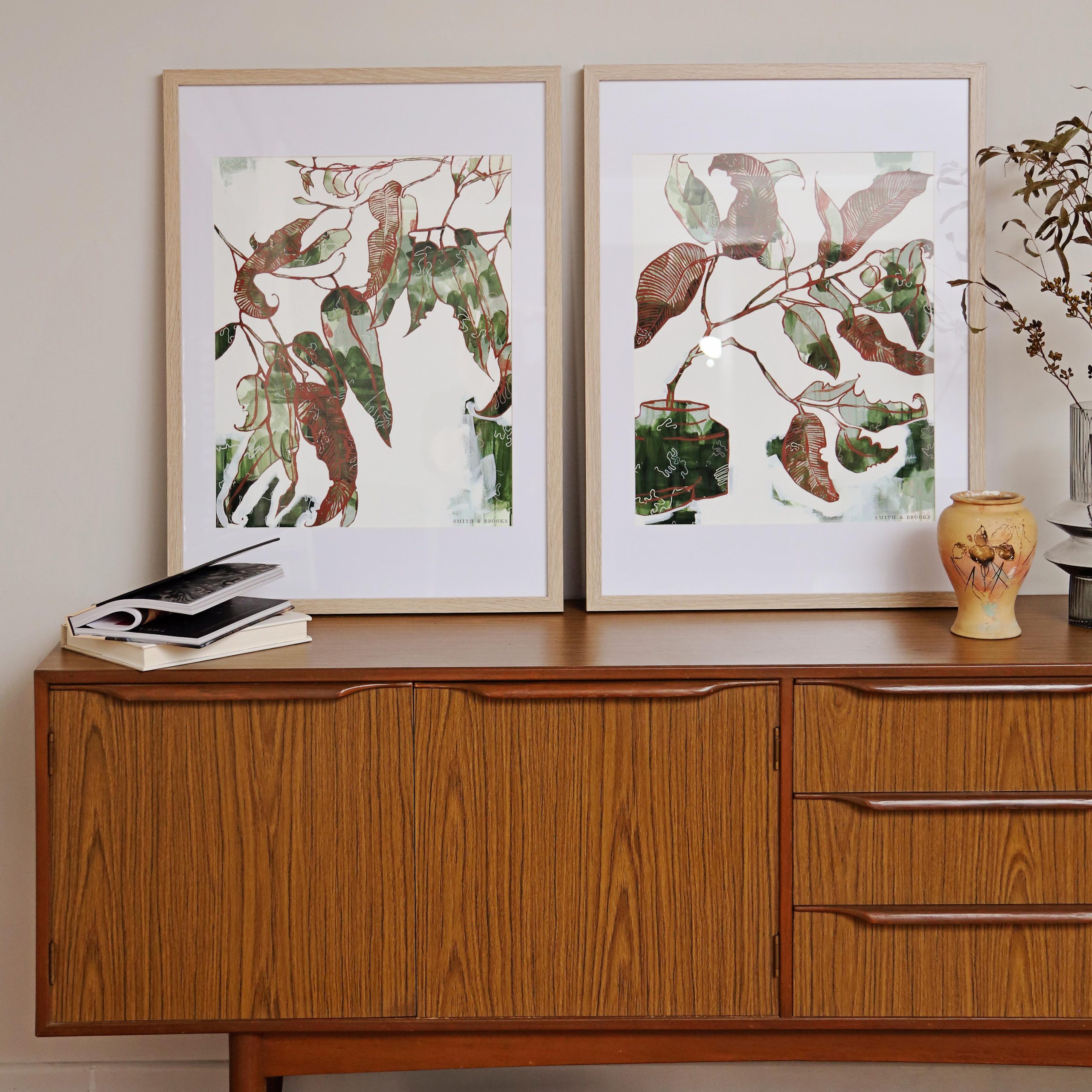 01 Tallowwood Still Smith And Brooks Art Smith & Brooks Brisbane Artist Buy Art For Your Home Australian Artist Contemporary Australian Art Gum Tree Art Green And Red Art