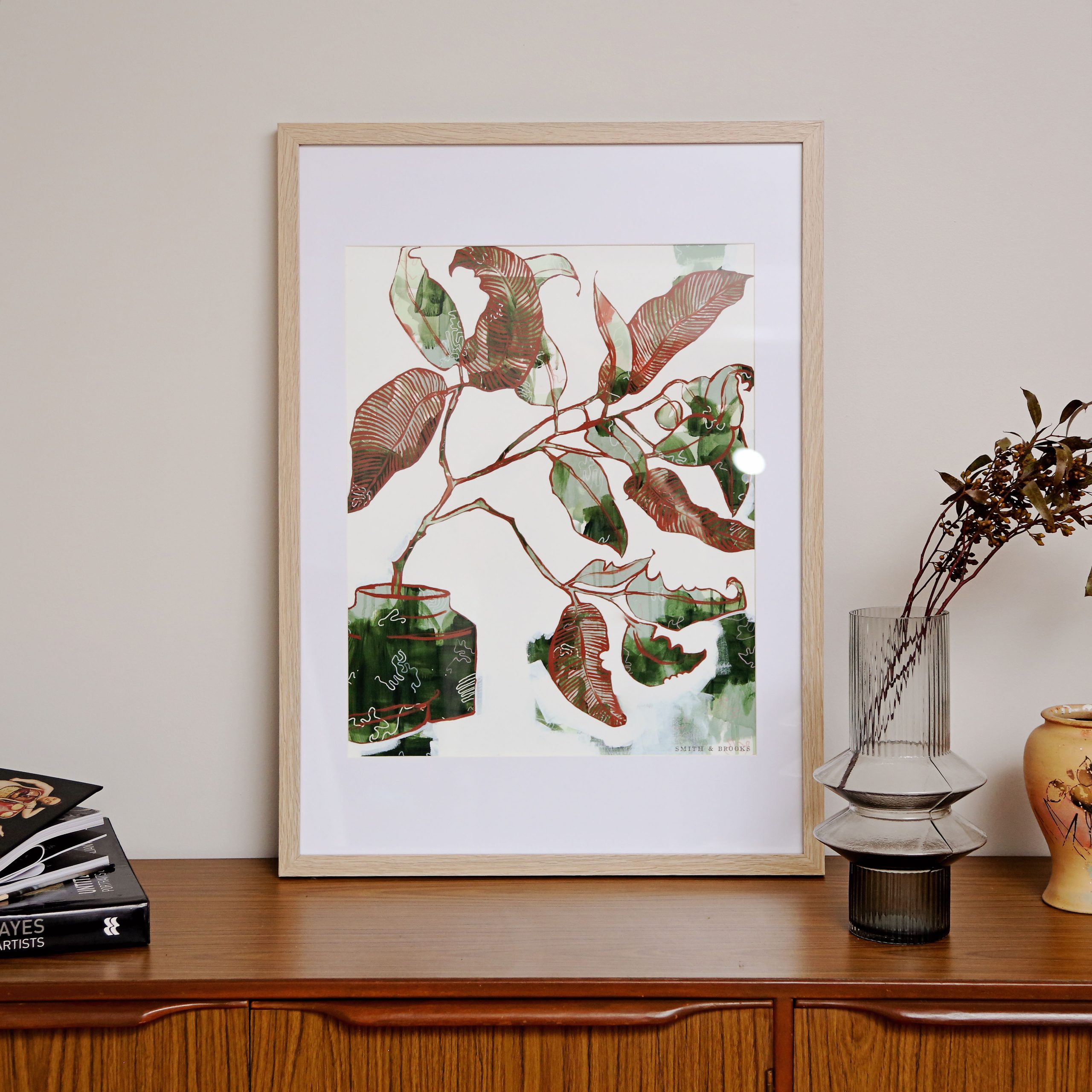 05 Tallowwood Still Smith And Brooks Art Smith & Brooks Brisbane Artist Buy Art For Your Home Australian Artist Contemporary Australian Art Gum Tree Art Green And Red Art