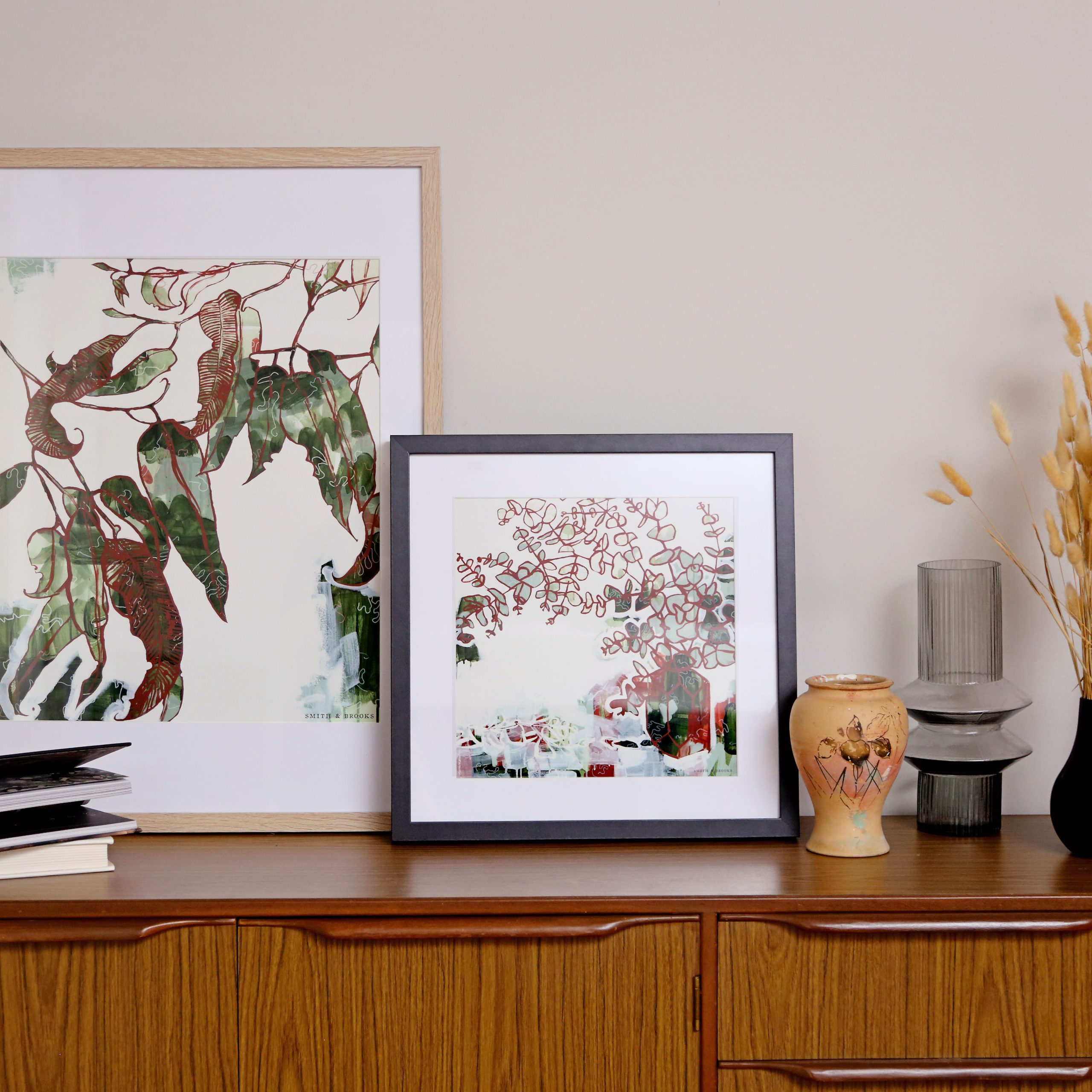 04 Tallowwood Moment Smith And Brooks Art Smith & Brooks Brisbane Artist Buy Art For Your Home Australian Artist Contemporary Australian Art Gum Tree Art Green And Red Art