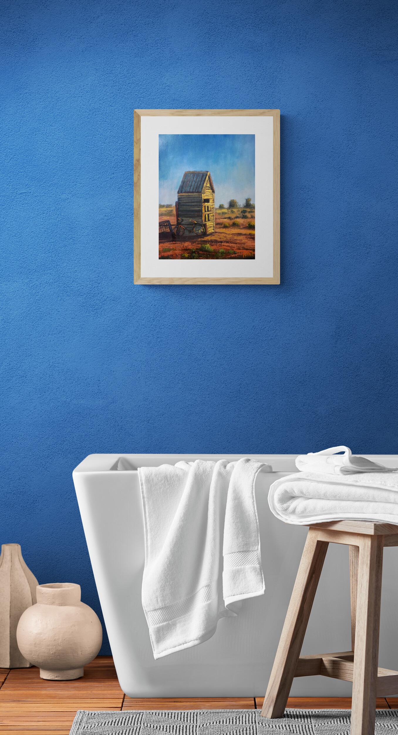 Modern Bathroom With Ceramic Vases