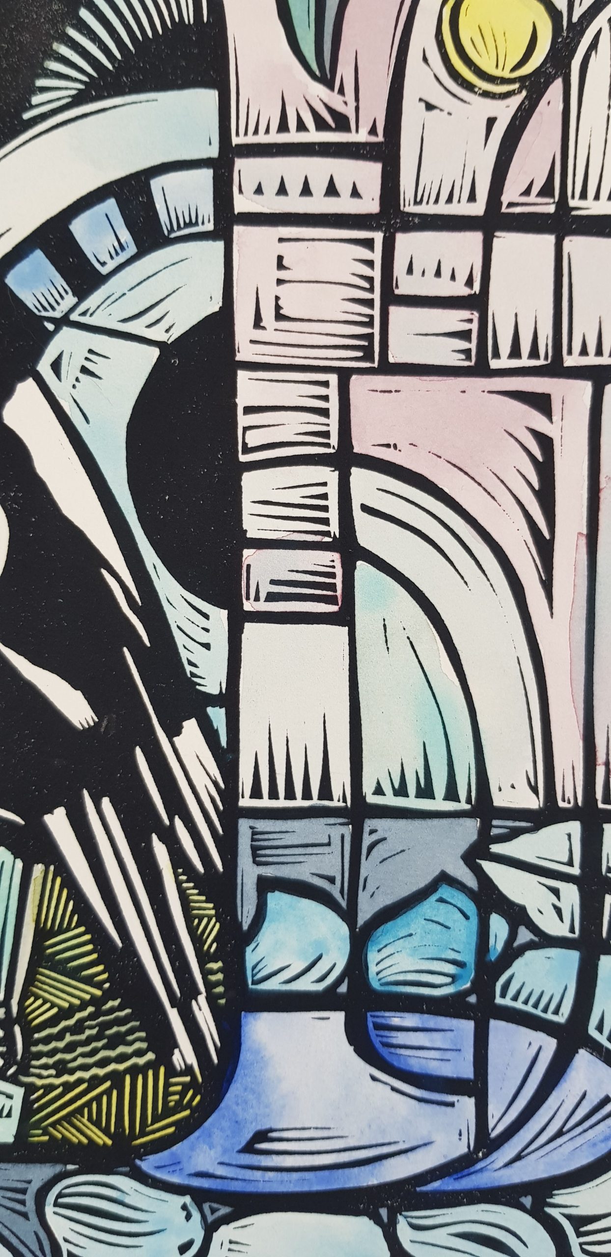 Magpie Vase In Colour 4of10 By Nicola Cowie Linocu