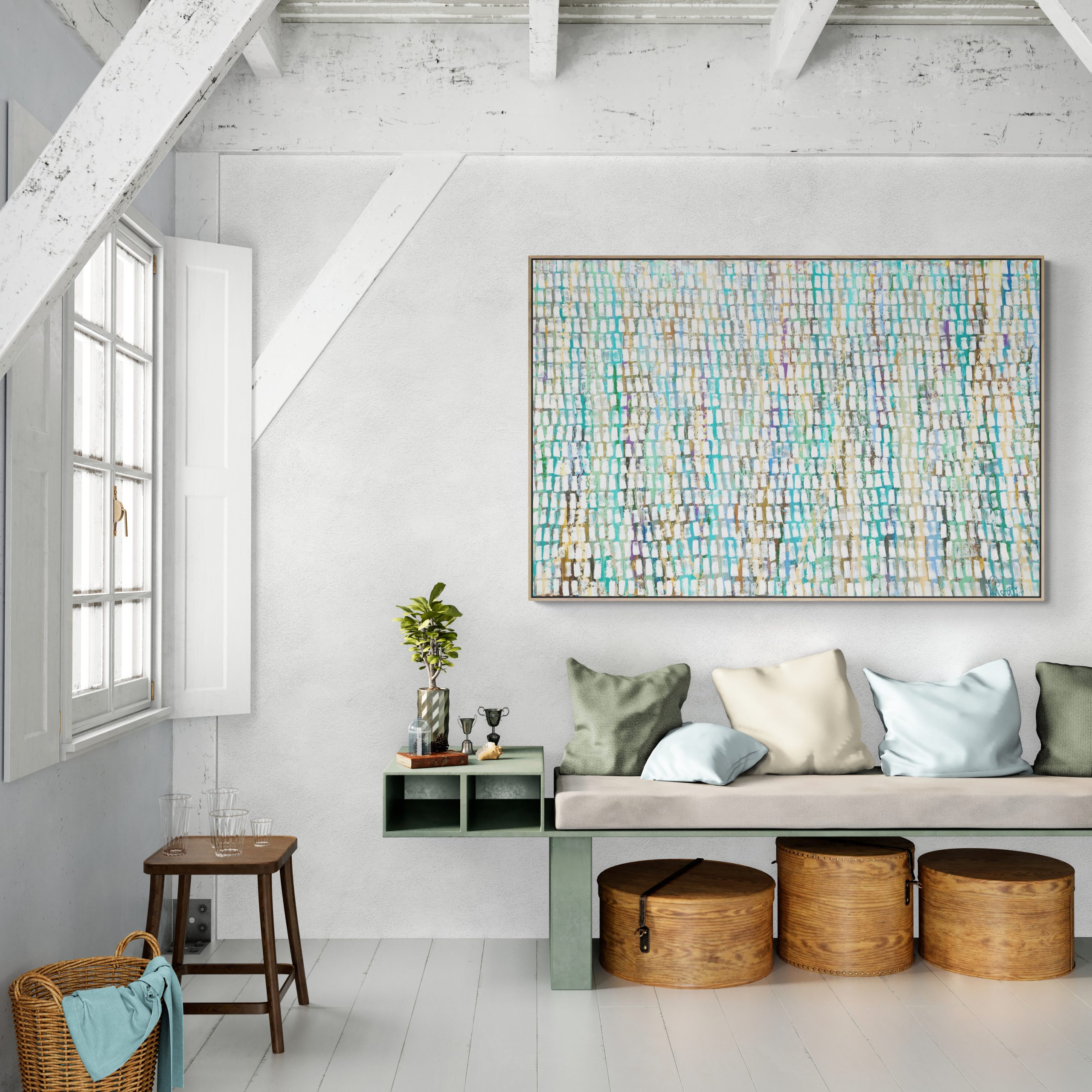 Bench Seat In Large Open Loft (1)