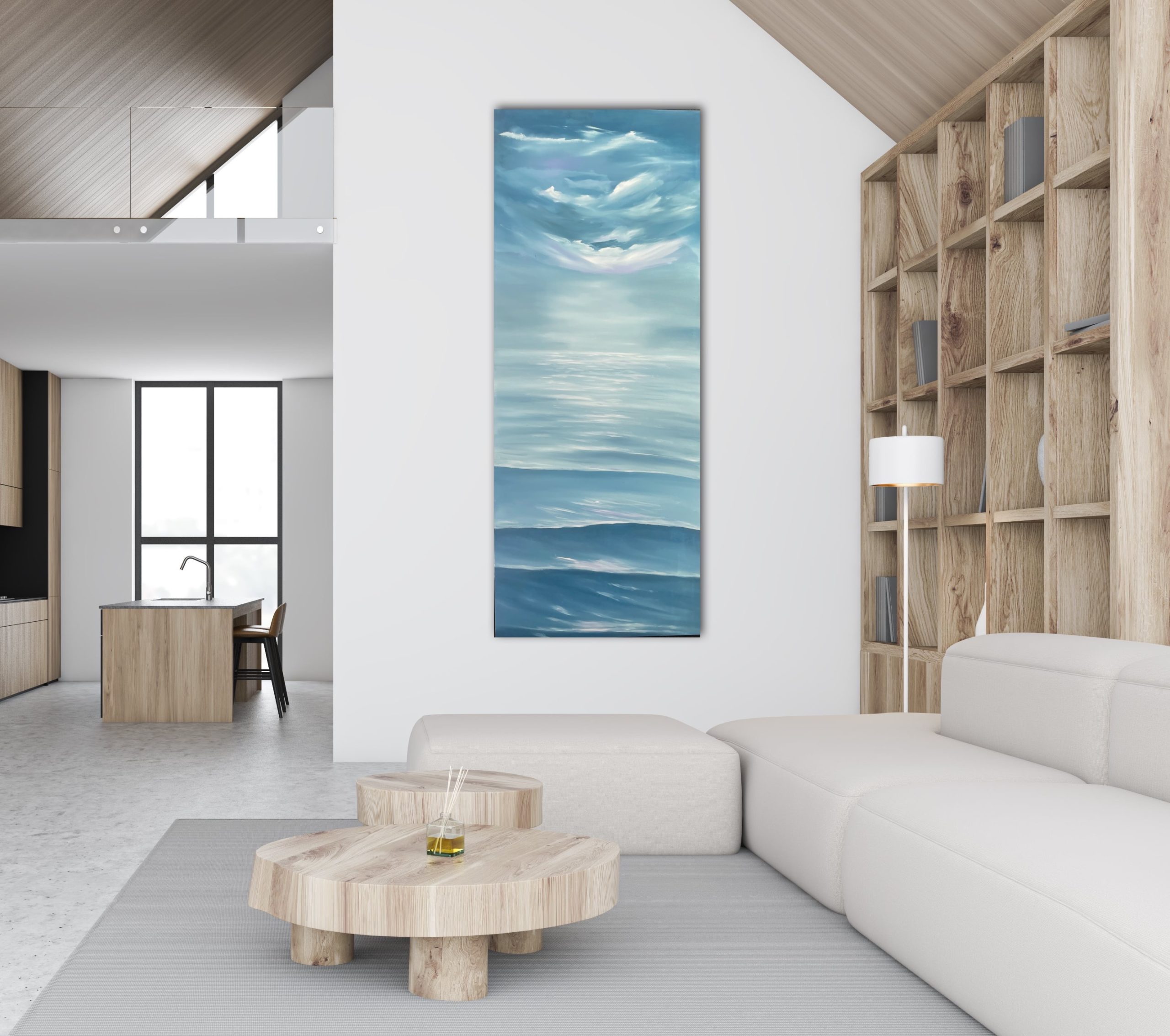 Alanah Jarvis Ocean Art New Horizons Unframed Timber Interior