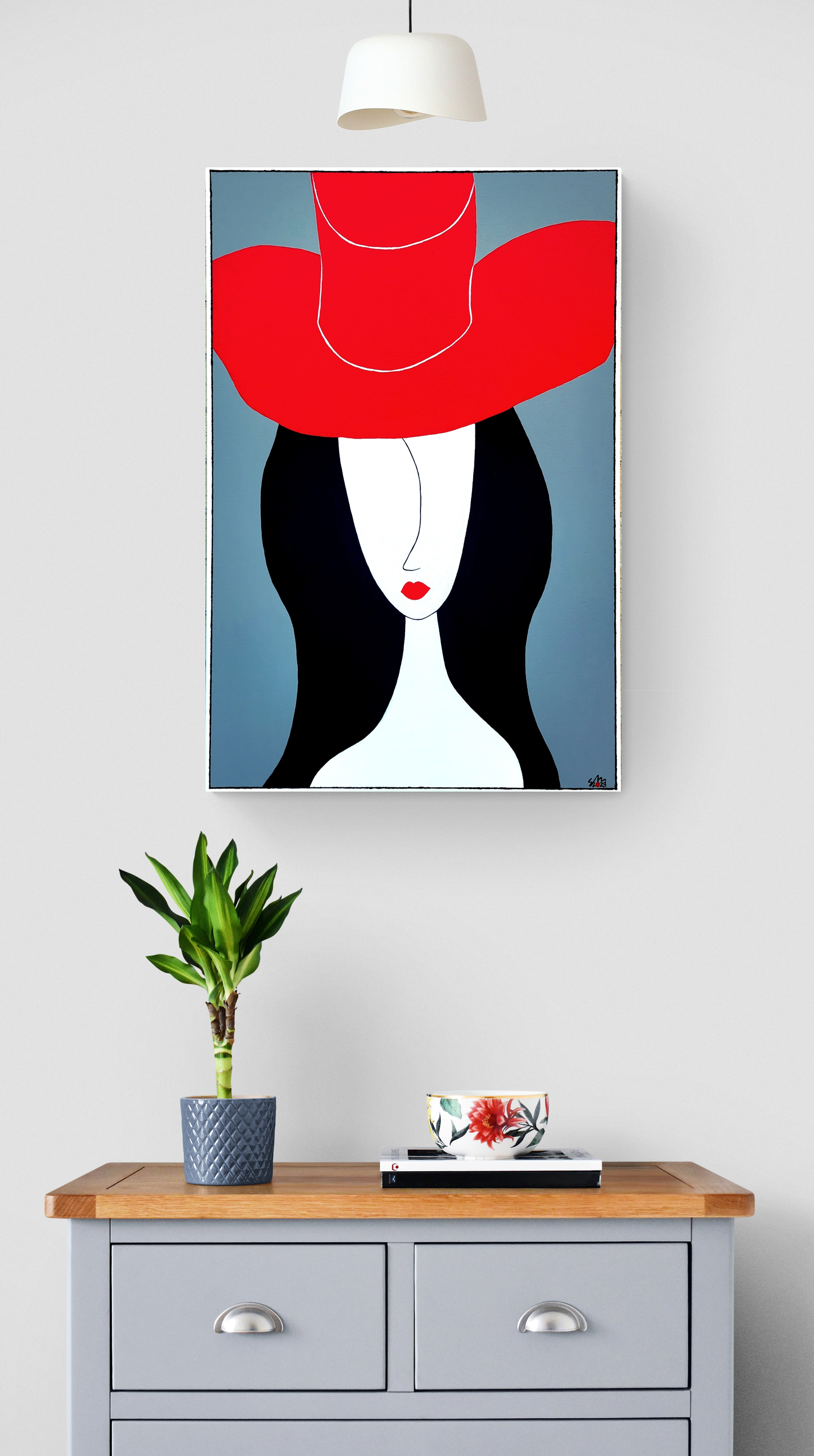 Young Lady With A Red Hat 2023 Mockup (1)