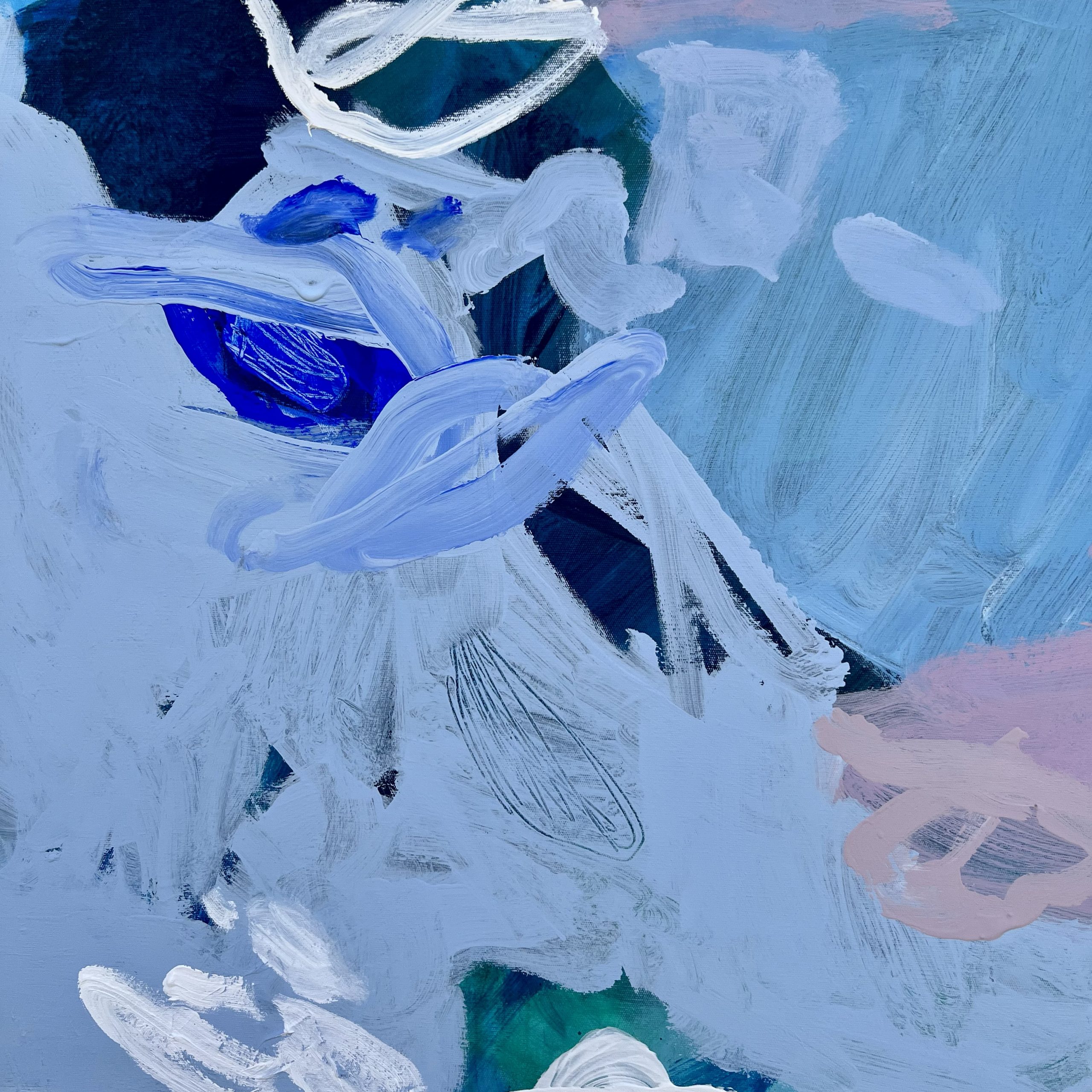 Rock Pool Rebecca Koerting Blue Modern Abstract Detail 2