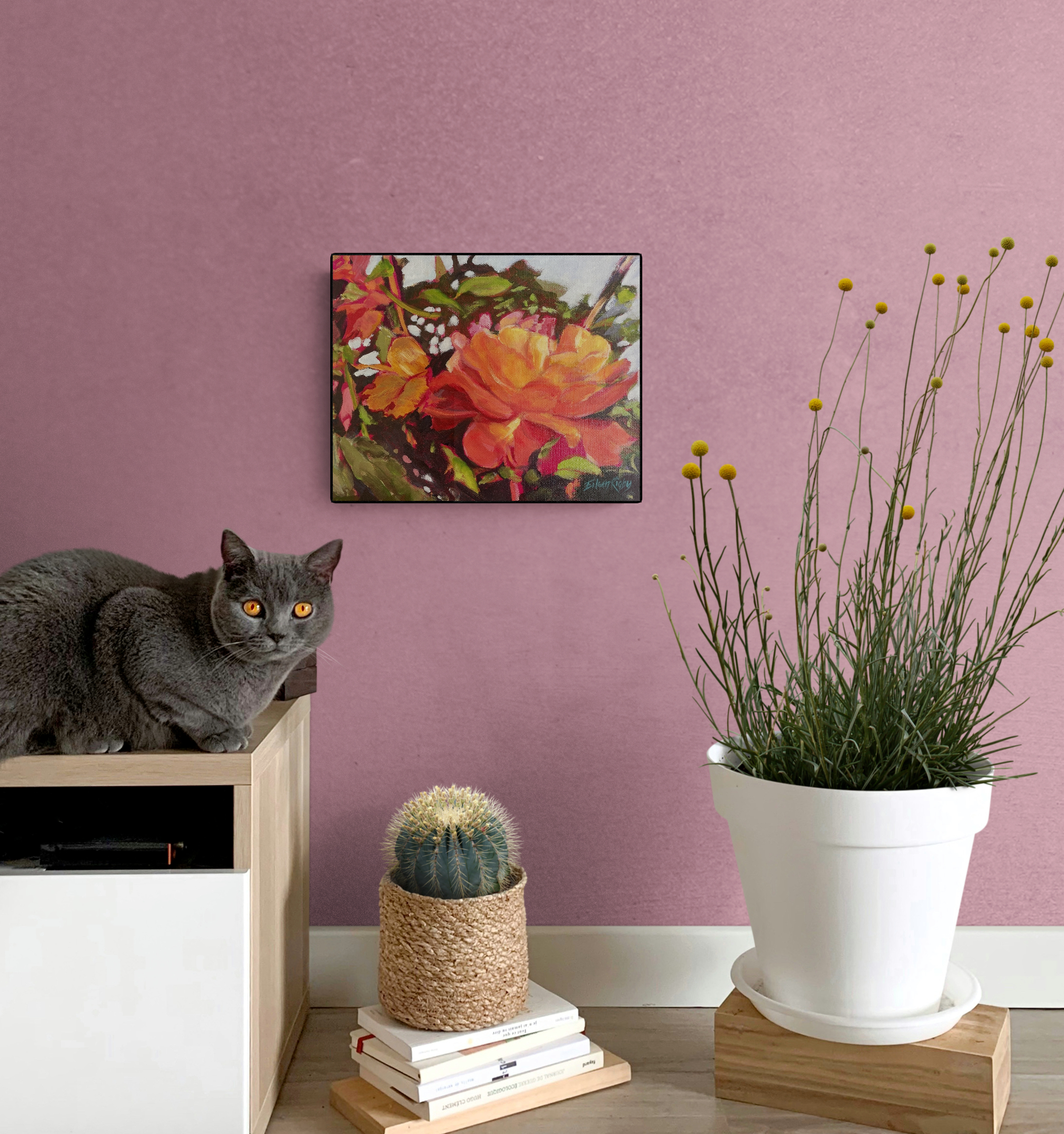 Curious Cat Sitting On Cabinet (12)