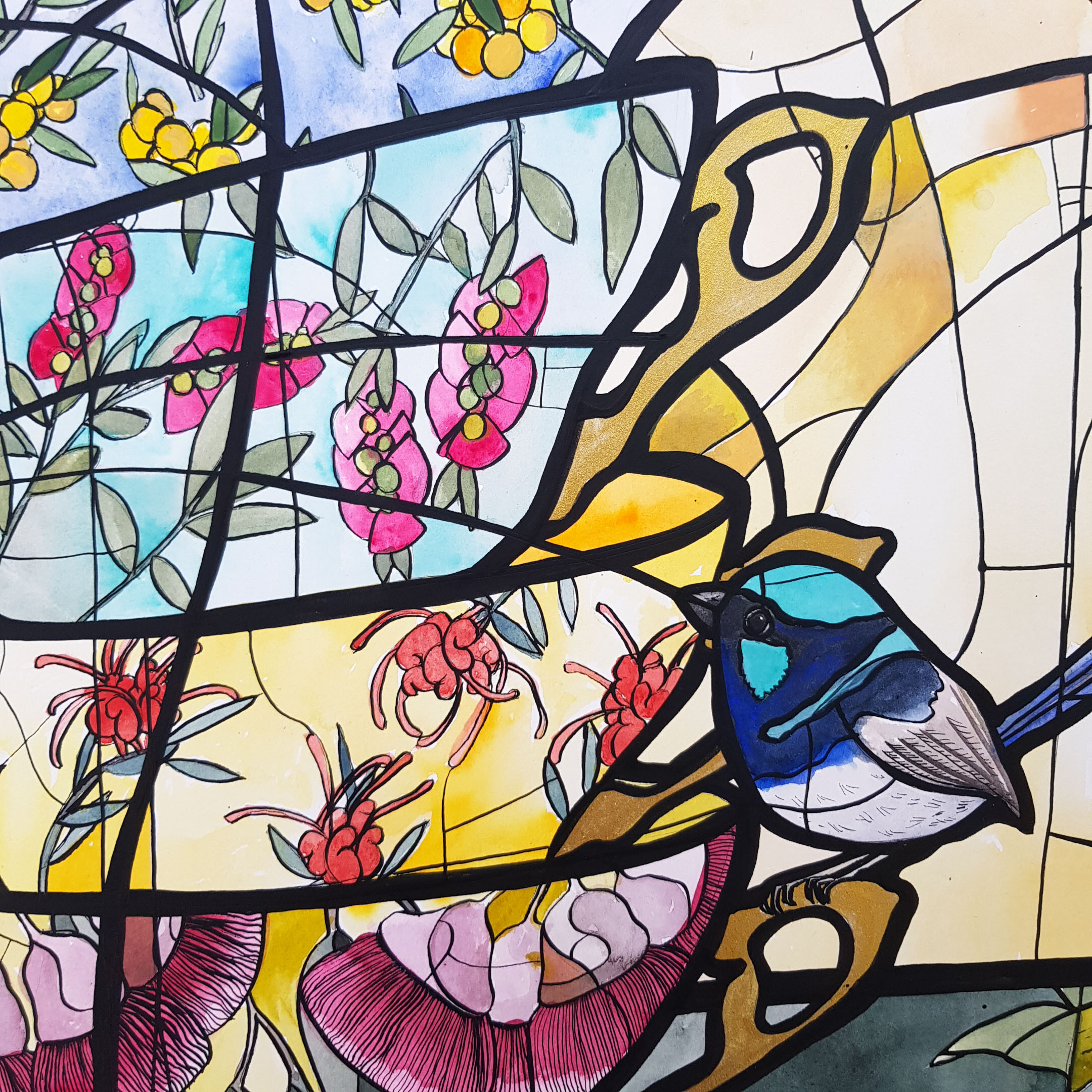 Crooked Cups By Nicola Cowie Blue Wren