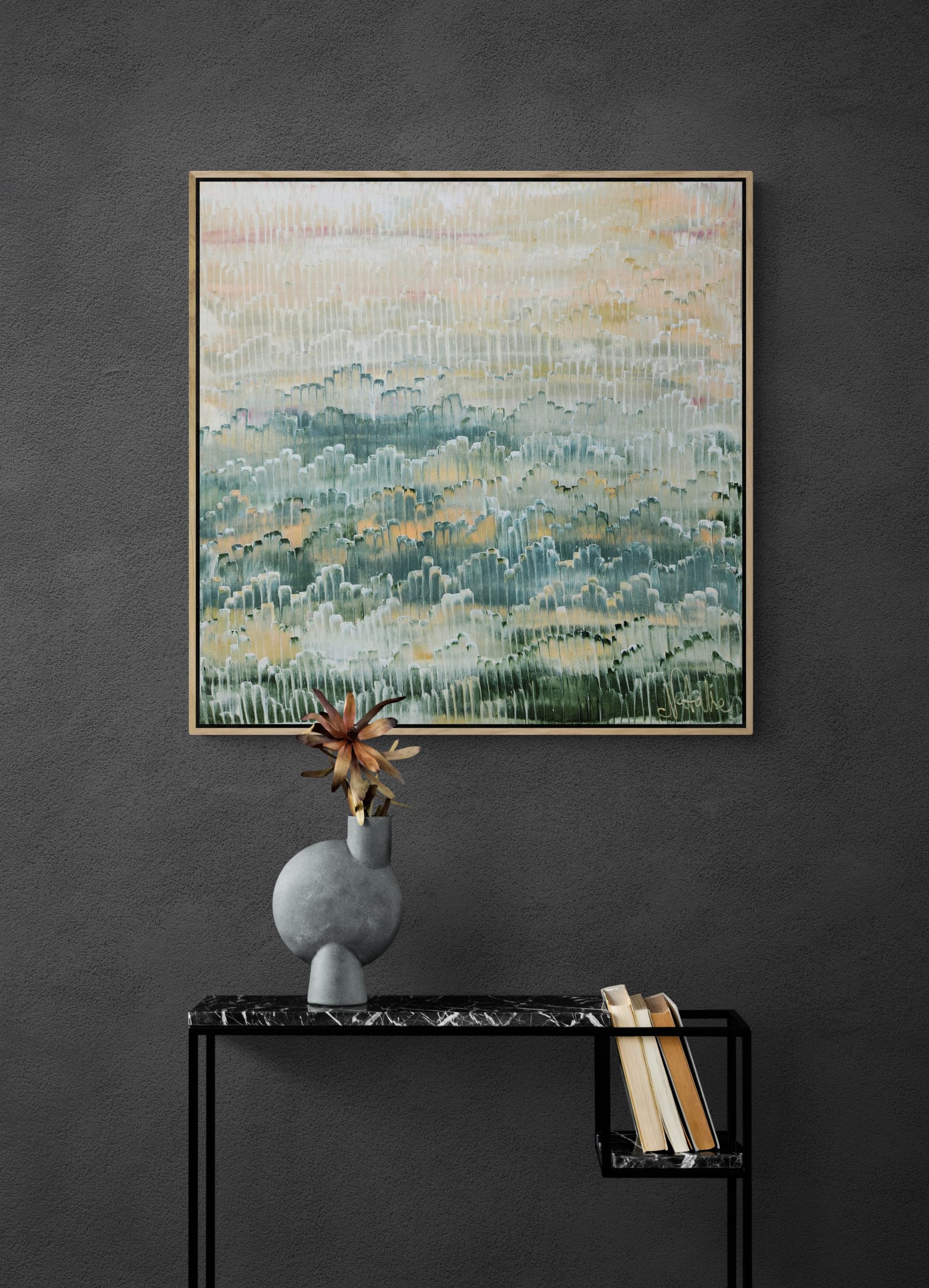 Plant In Vase Sitting On Console Table (7)