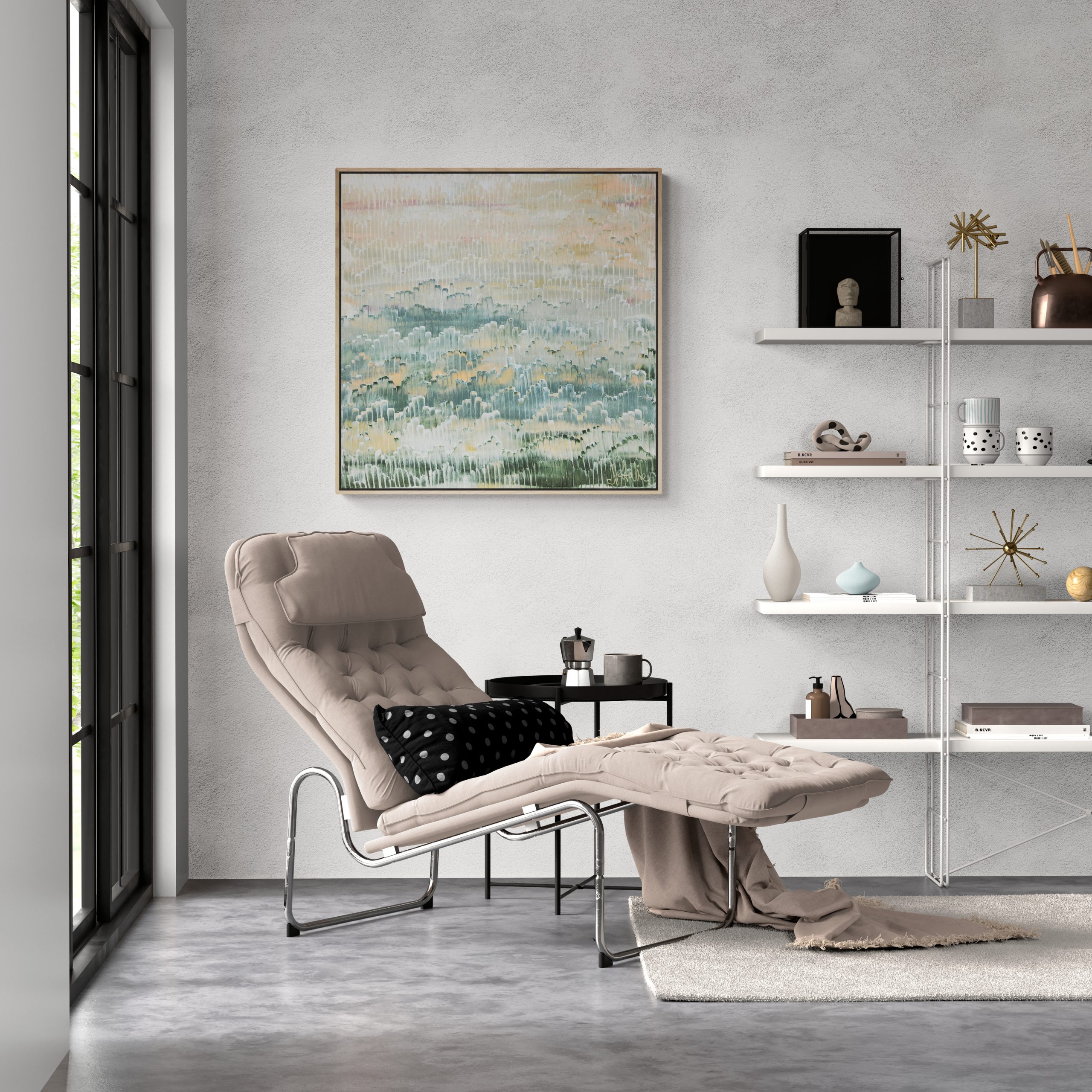 Chaise Lounger In Modern Living Room