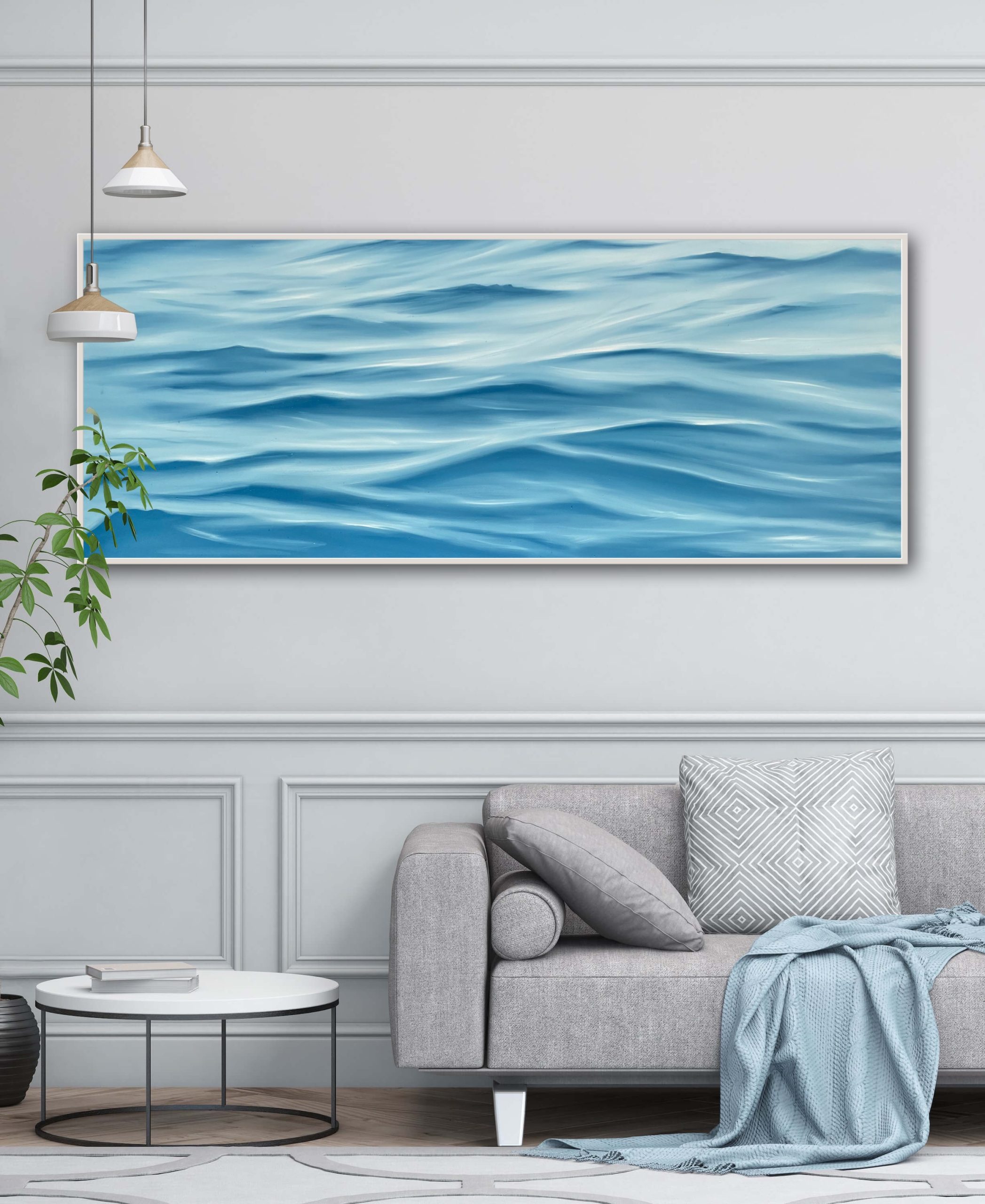 Alanah Jarvis Ocean Art Blue Lounge Coastal Art