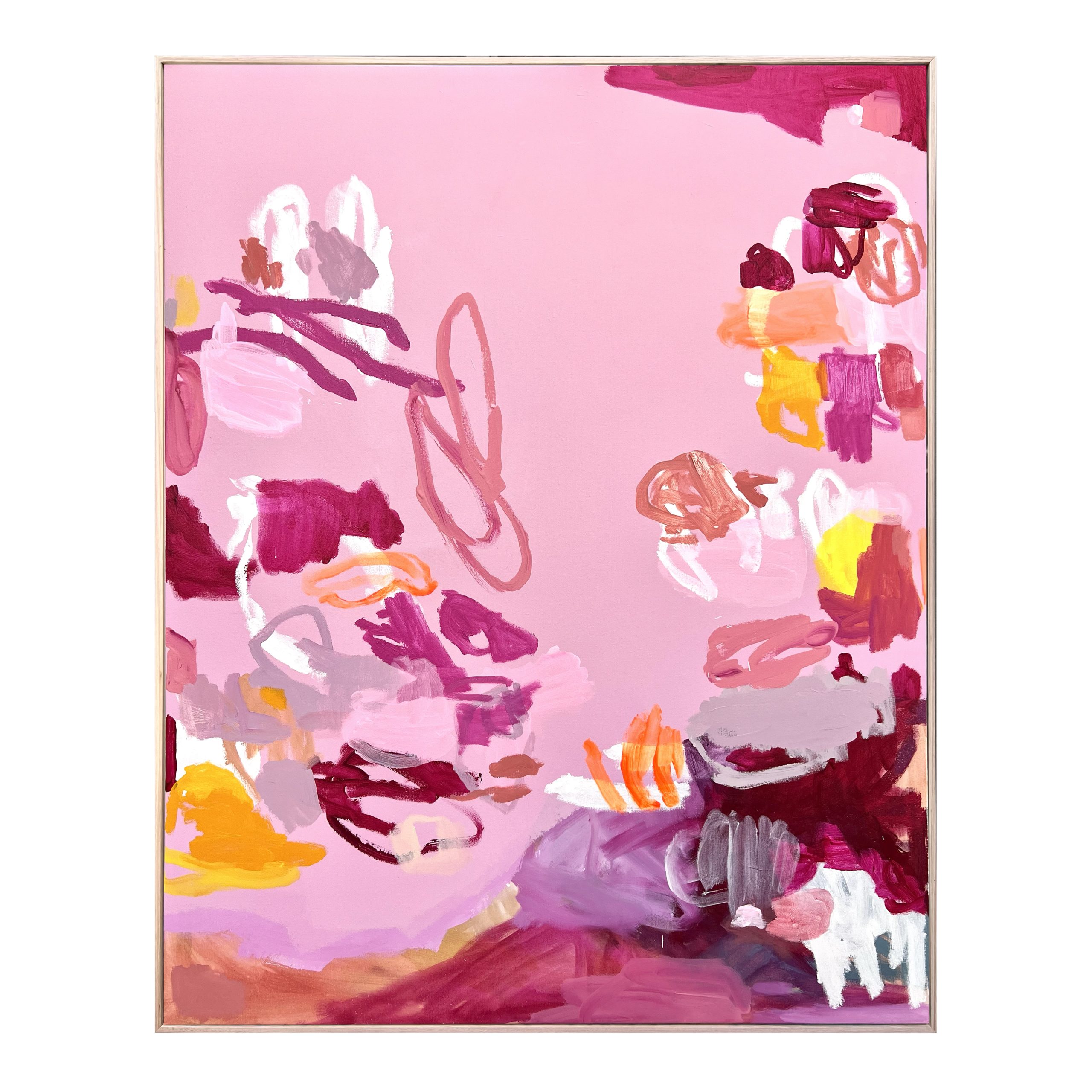 Pink Coral Rebecca Koerting Pink Modern Abstract Frame