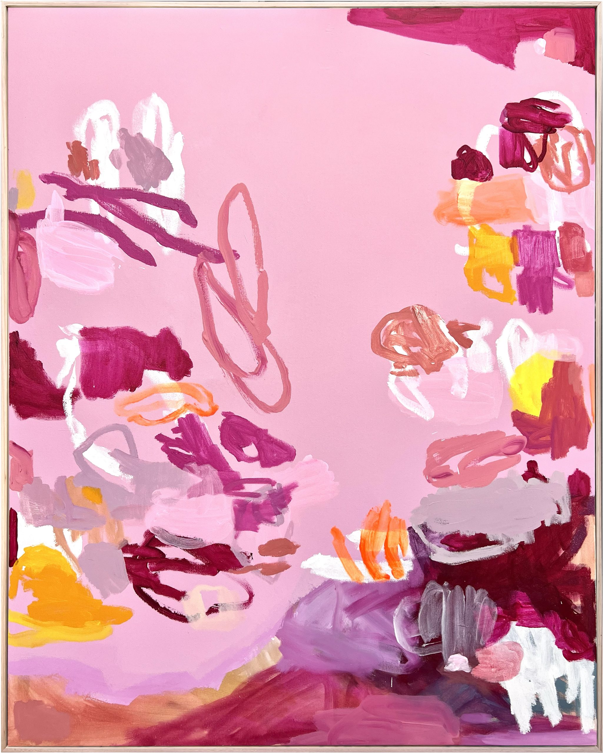 Pink Coral Rebecca Koerting Pink Modern Abstract Framear