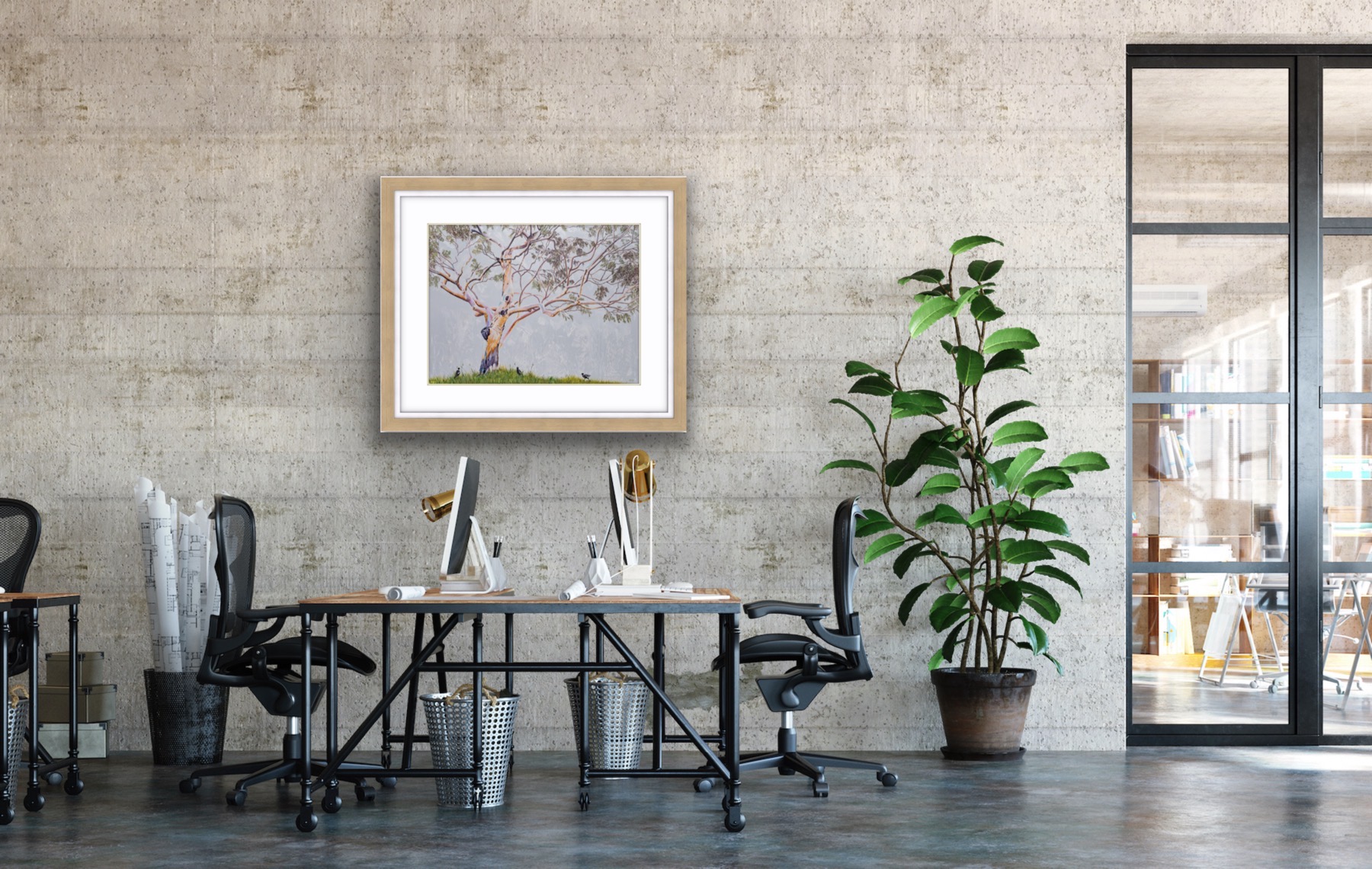The Trees Of The Field Framed Print In Situ