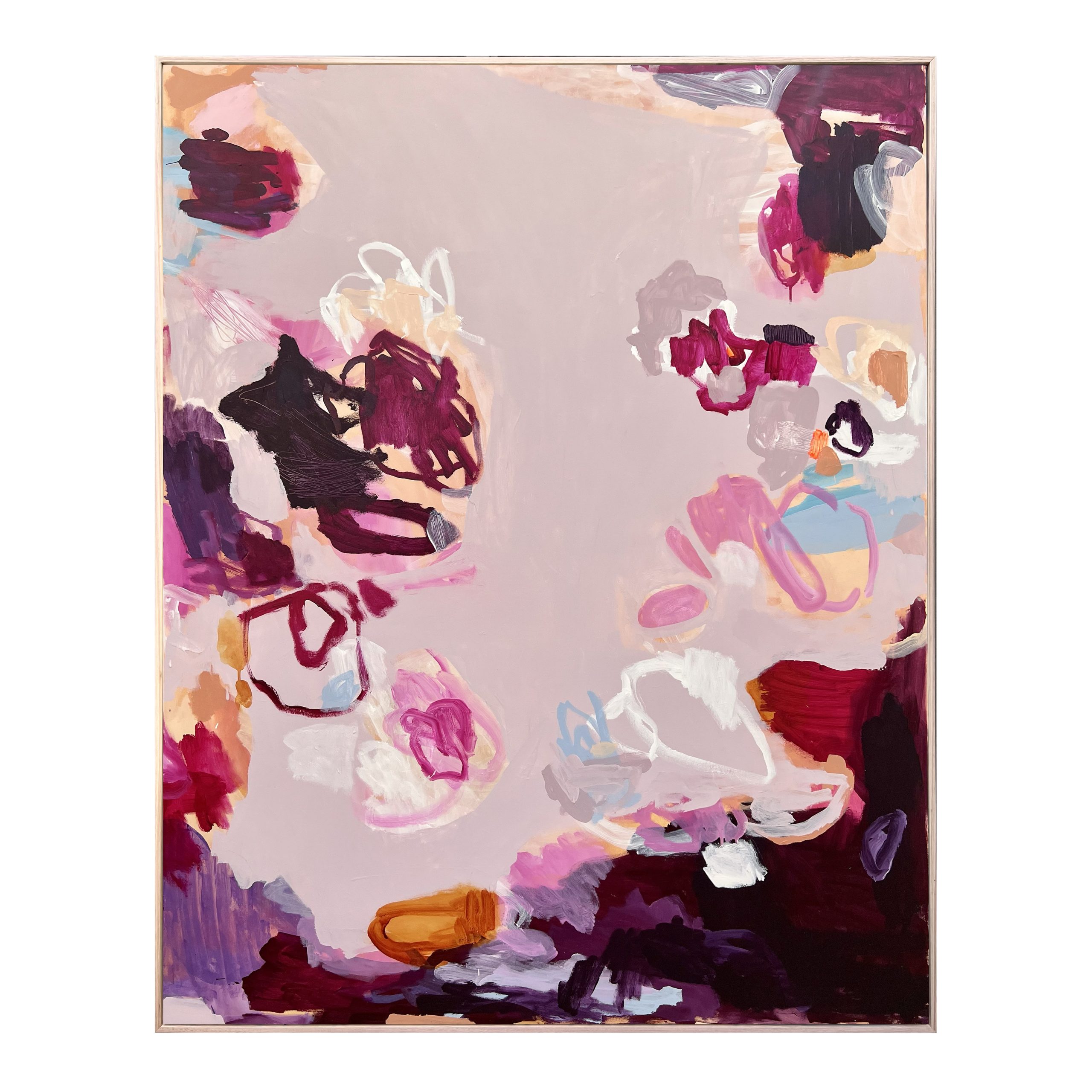 Hidden Memories Rebecca Koerting Pink Modern Abstract Frame