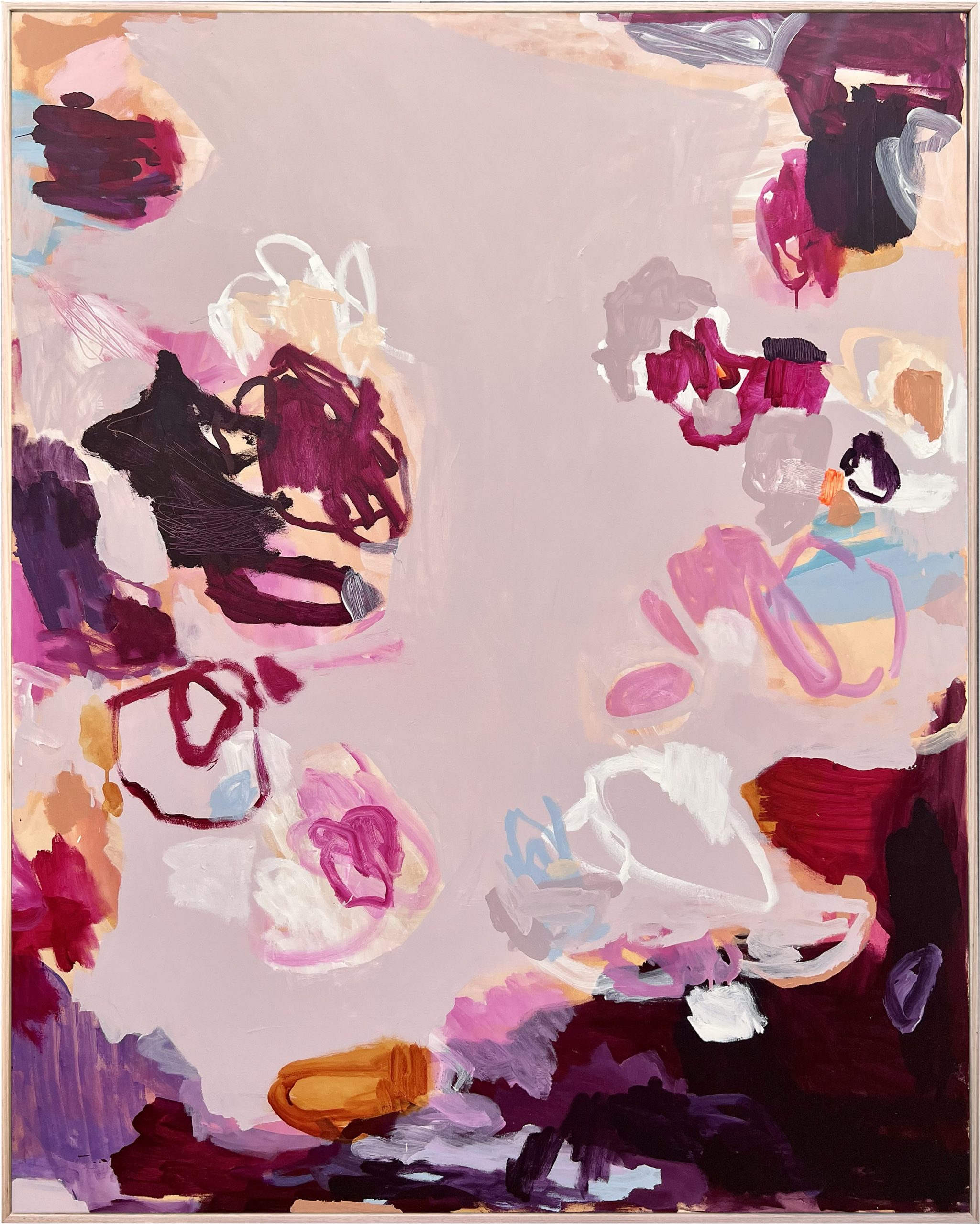 Hidden Memories Rebecca Koerting Pink Modern Abstract Framear