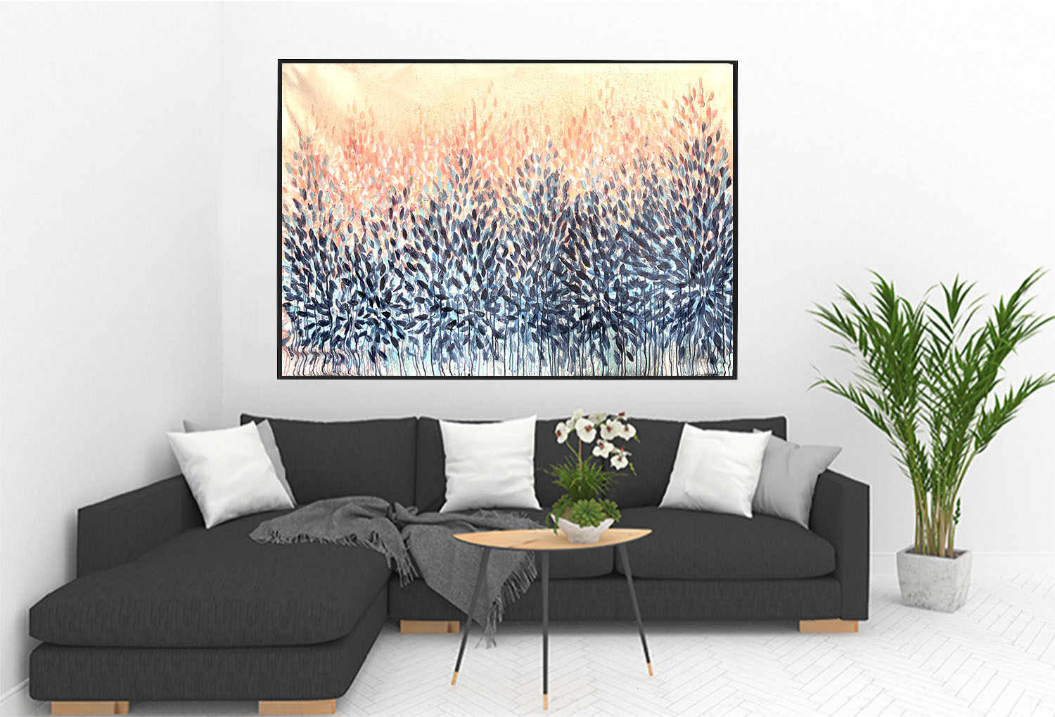 Leni Kae Heartsland Abstract Art Interior Design Living Lounge Room 1