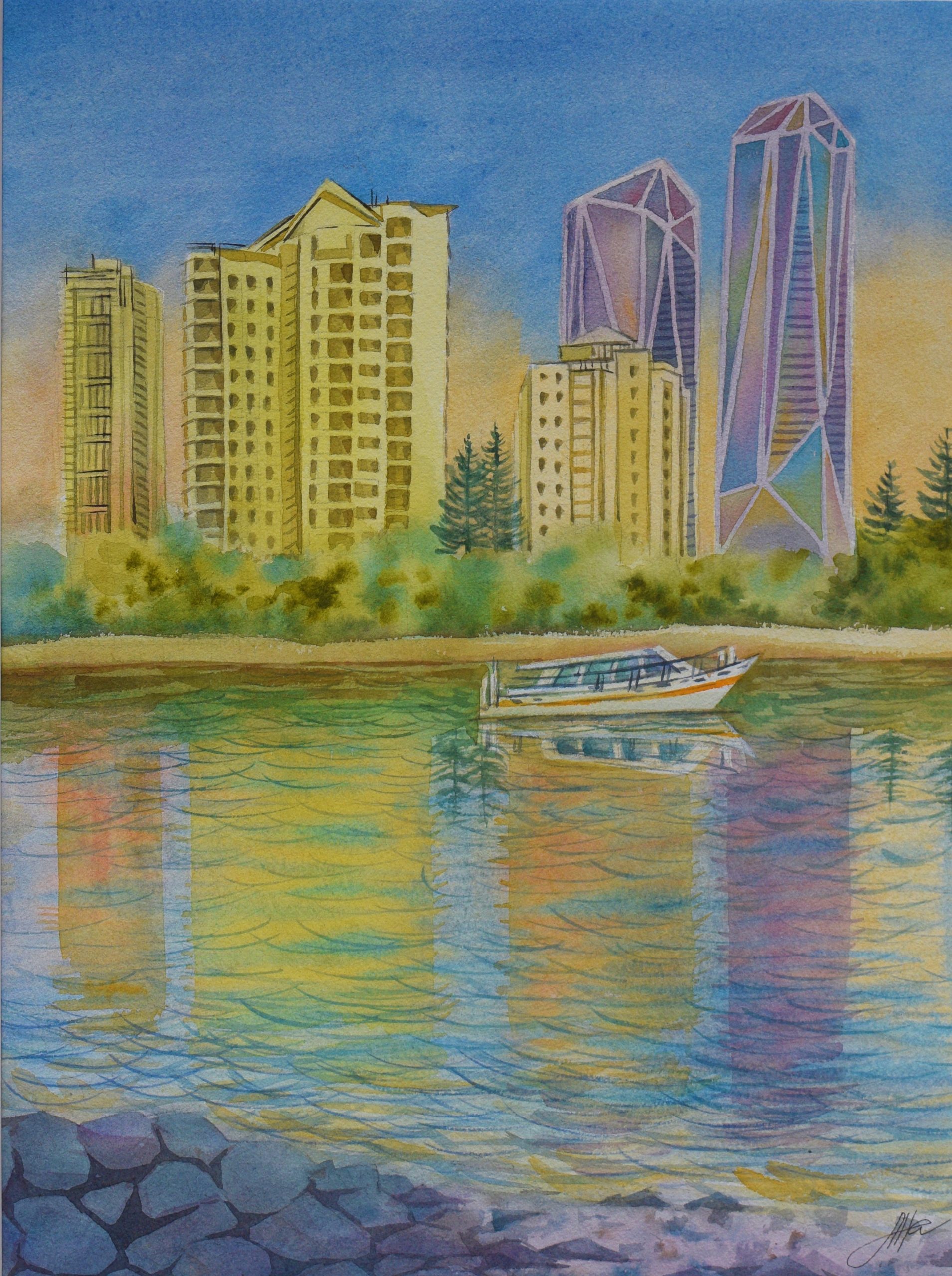 Gold Coast City Surfers Paradise Art Lovers Australia pacific-time-zone-map