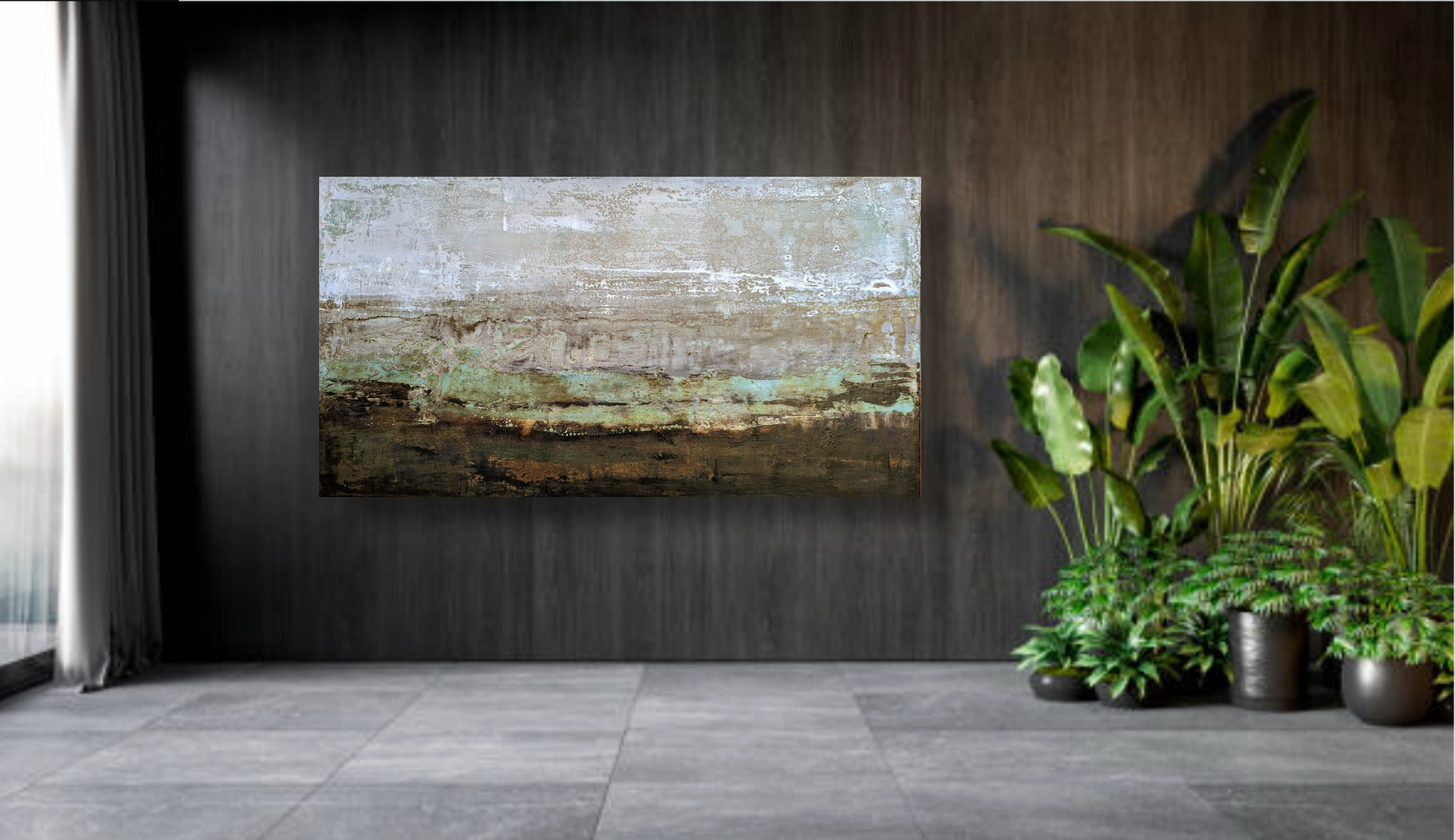 Underground, Mixed Media On Canvas 120x60cm Detail