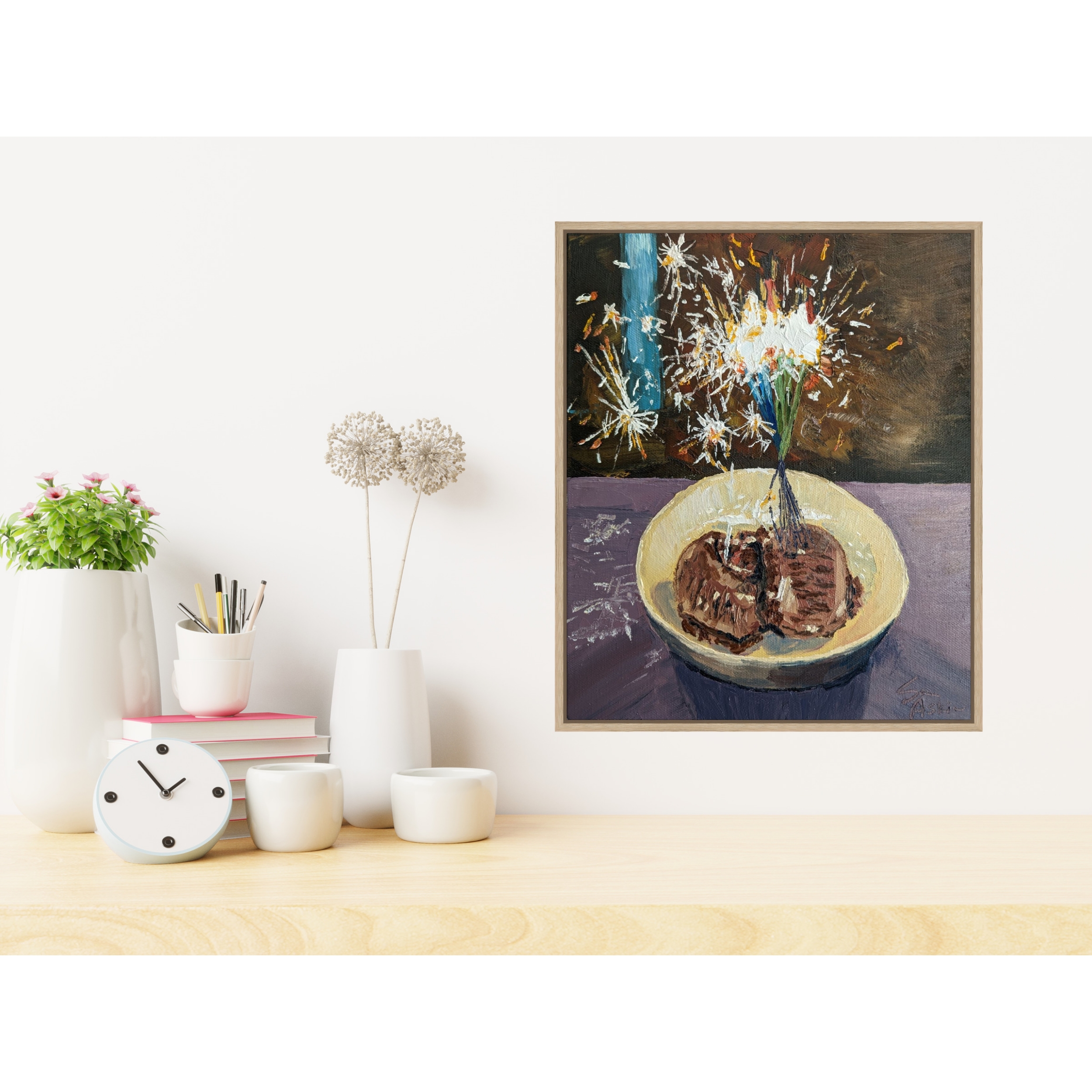 Sam Askin Chocolate Ice Cream And Sparklers In Situ