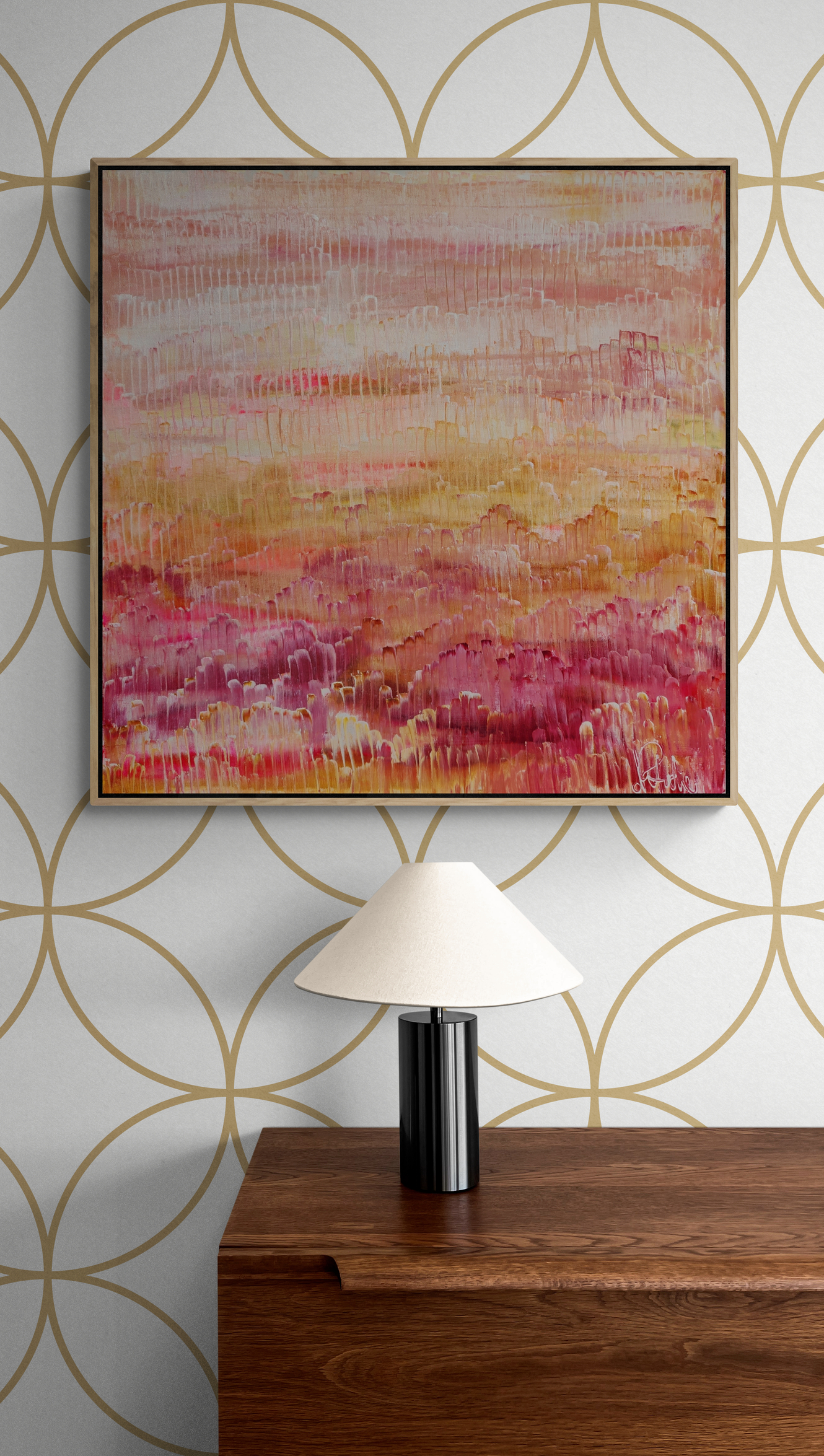 Small Lamp Sitting On Cabinet (1)