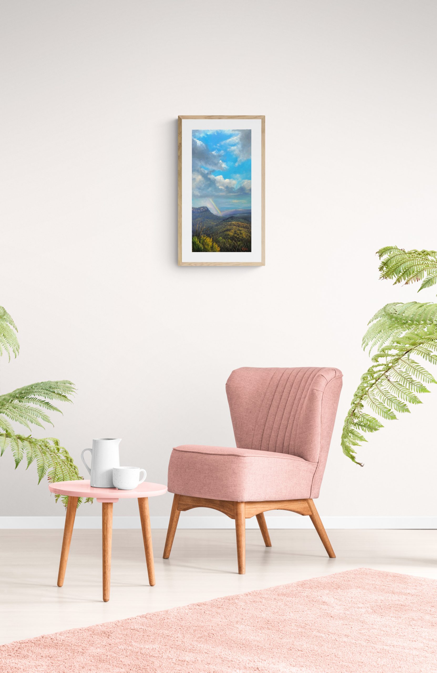 Warm Bright Sitting Room With Tropical Plants