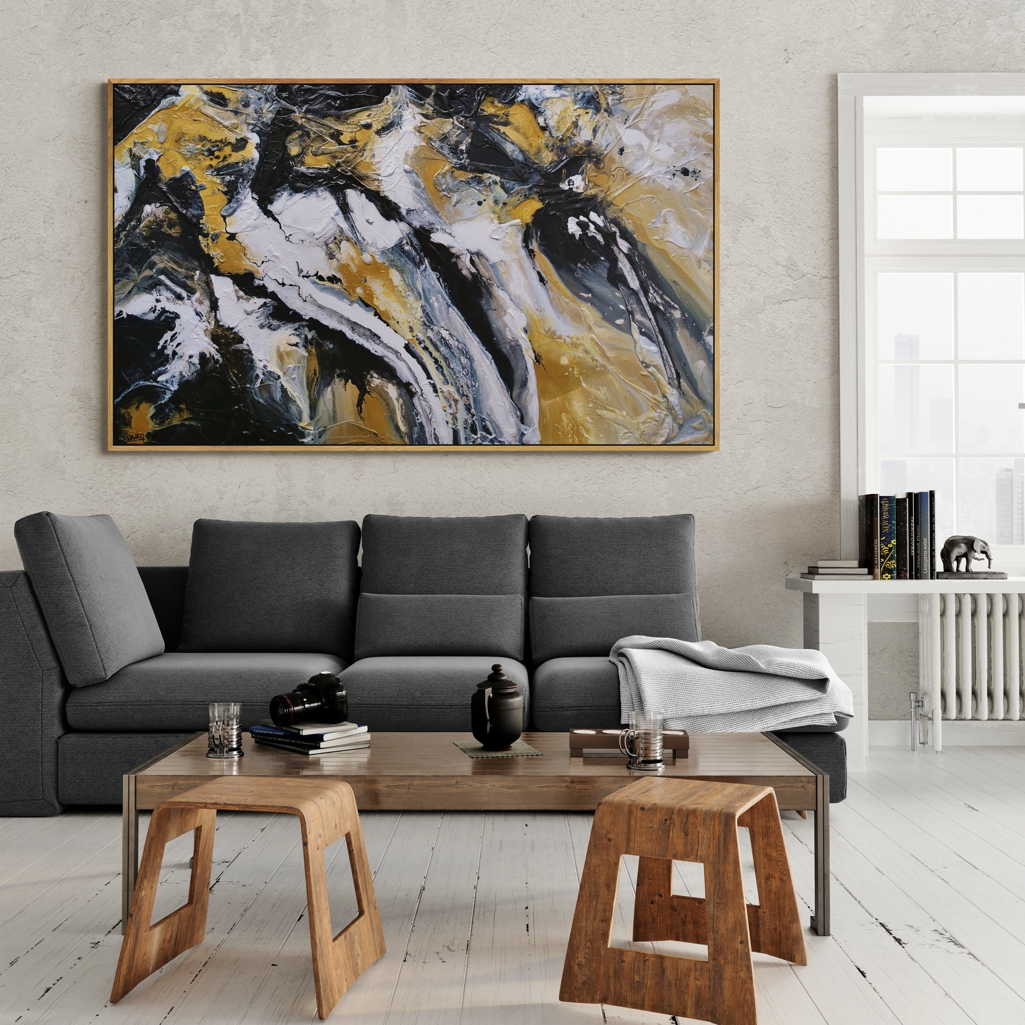Studio Living Room With Modern Furnishings (1)