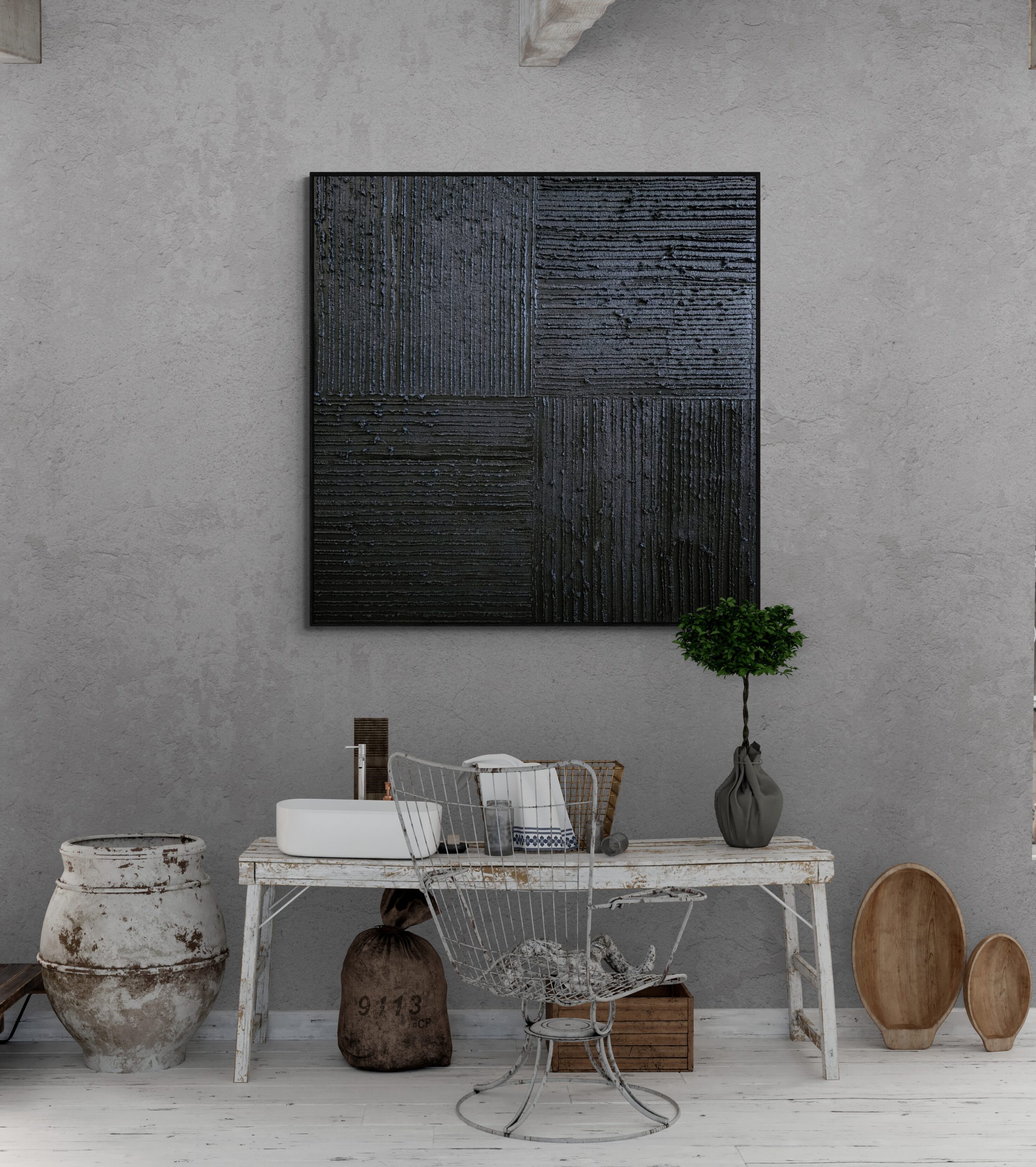 Rustic Desk In Boho Themed Apartment 6