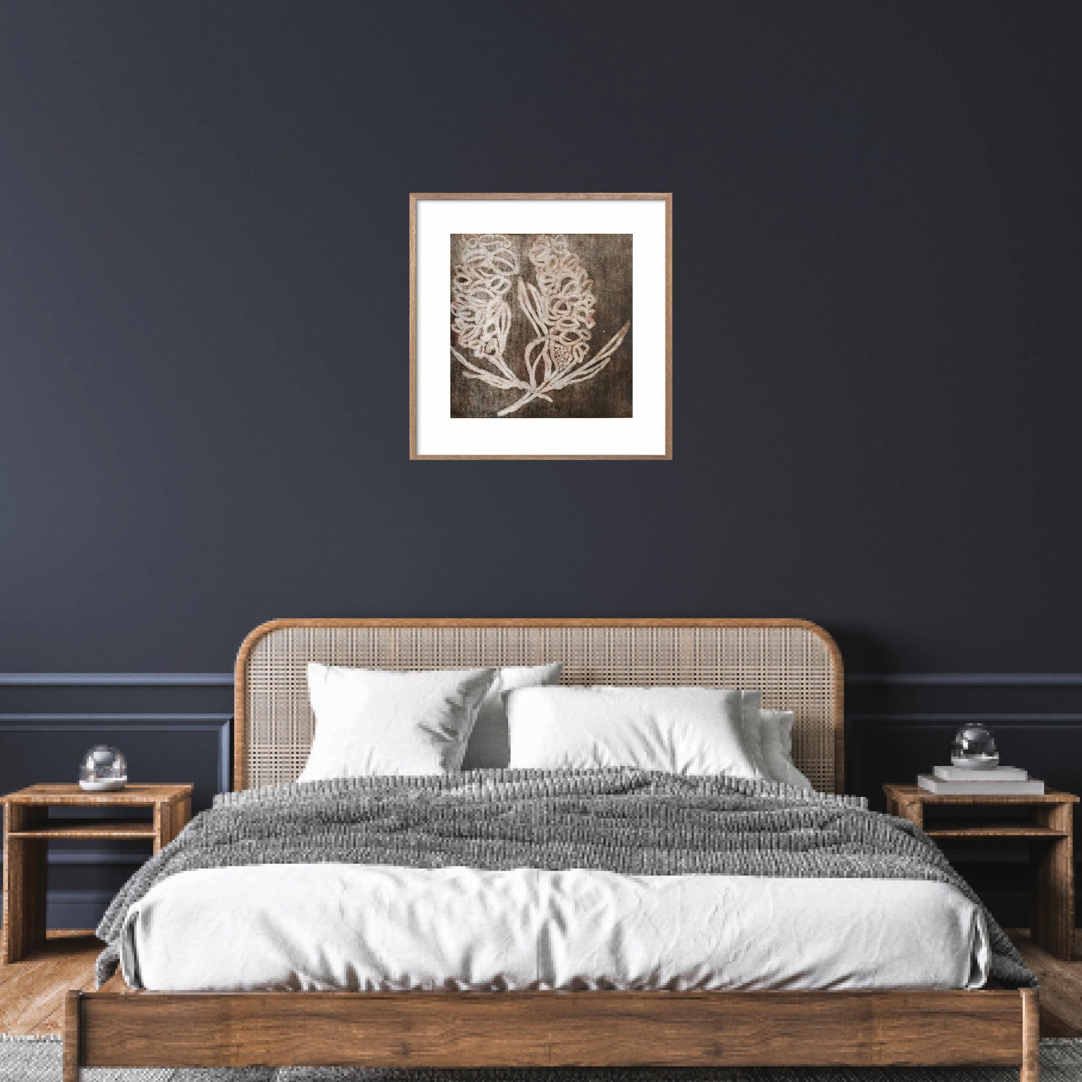 Kim Insitus Banksia Print Bedroom Brown