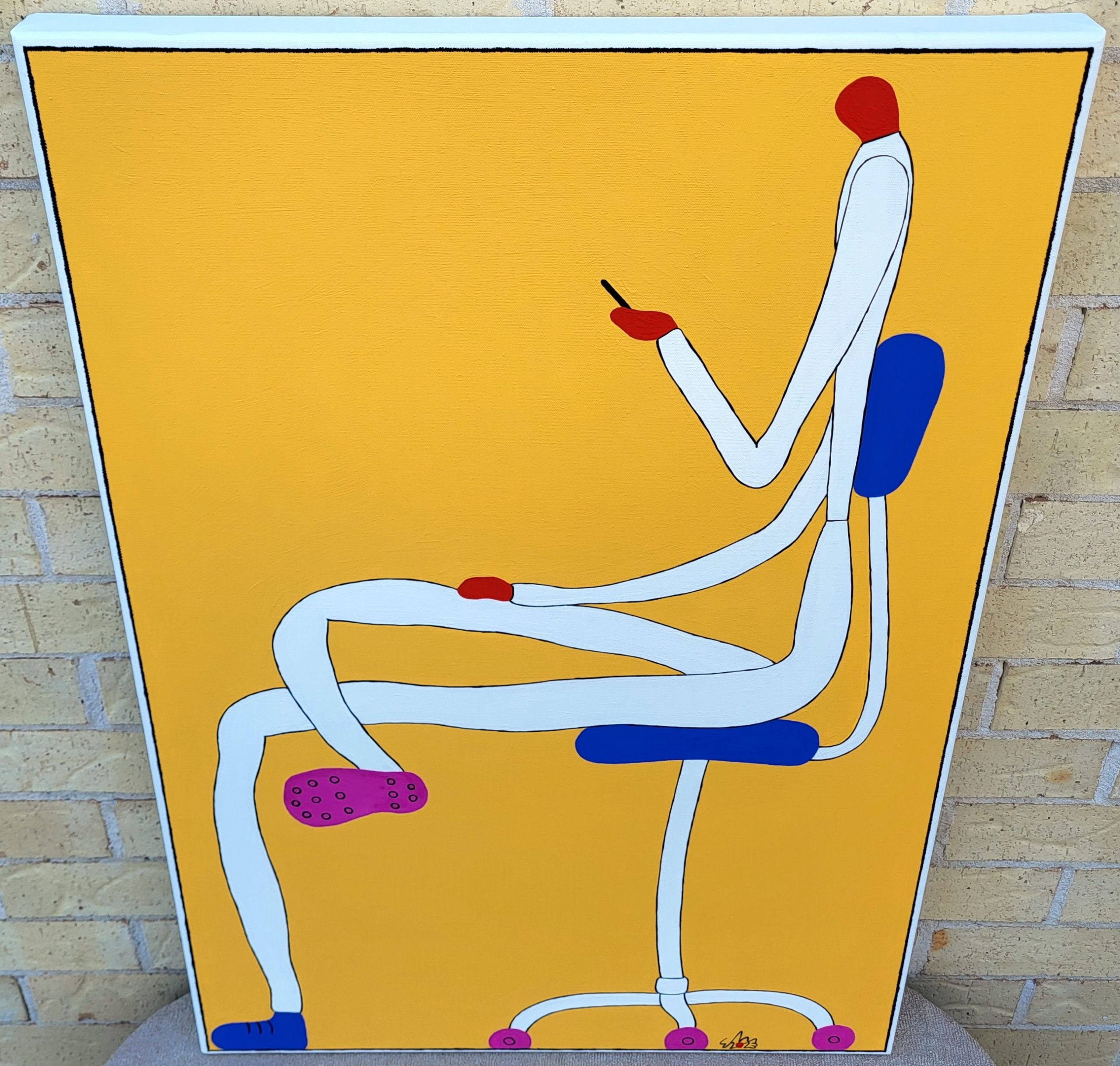 Man Reading On His Phone 2023 Angle Views (1)