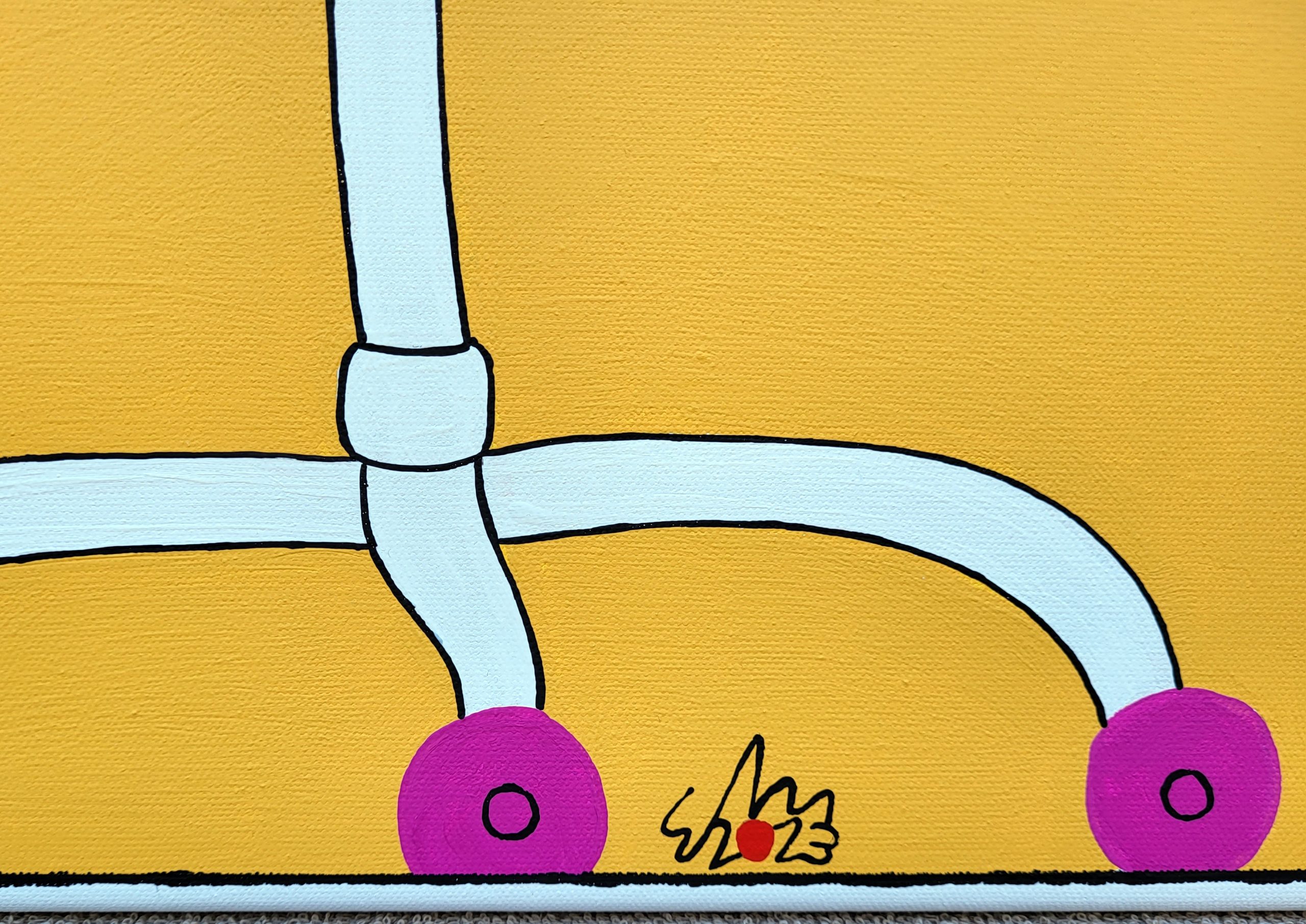 Man Reading On His Phone 2023 Signature