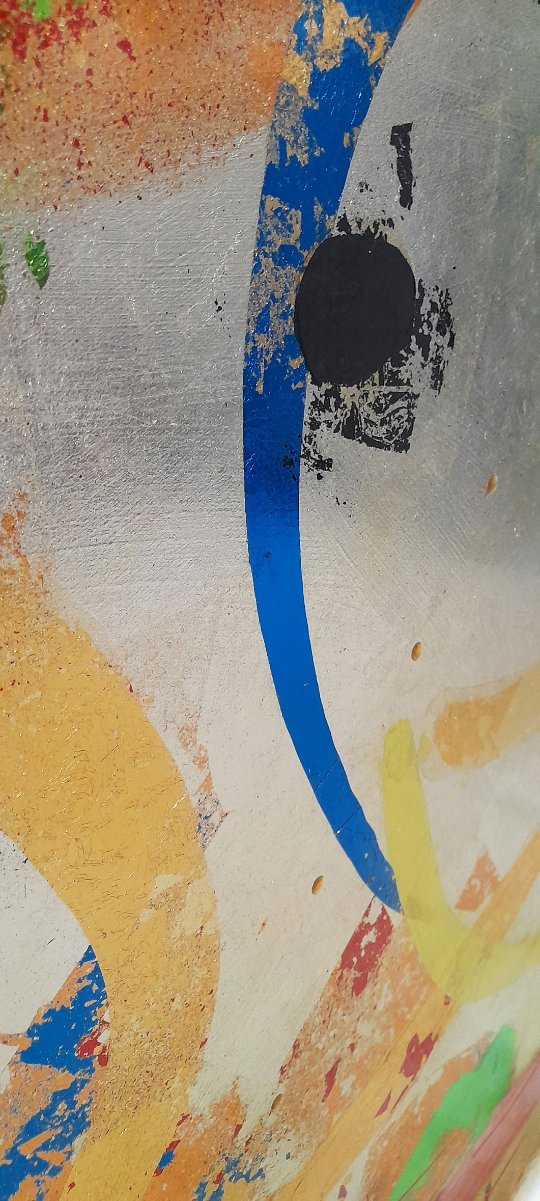 Stephen Baxter Galaxy 1 Metalic Leaf And Paint On Wood W90 X H90 X D3cm Detail Web