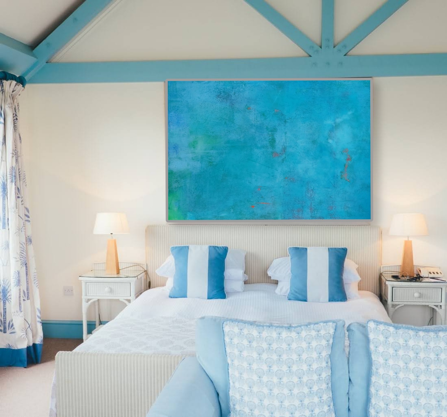 Cielito, Oil & Cold Wax On Canvas 75x100cm