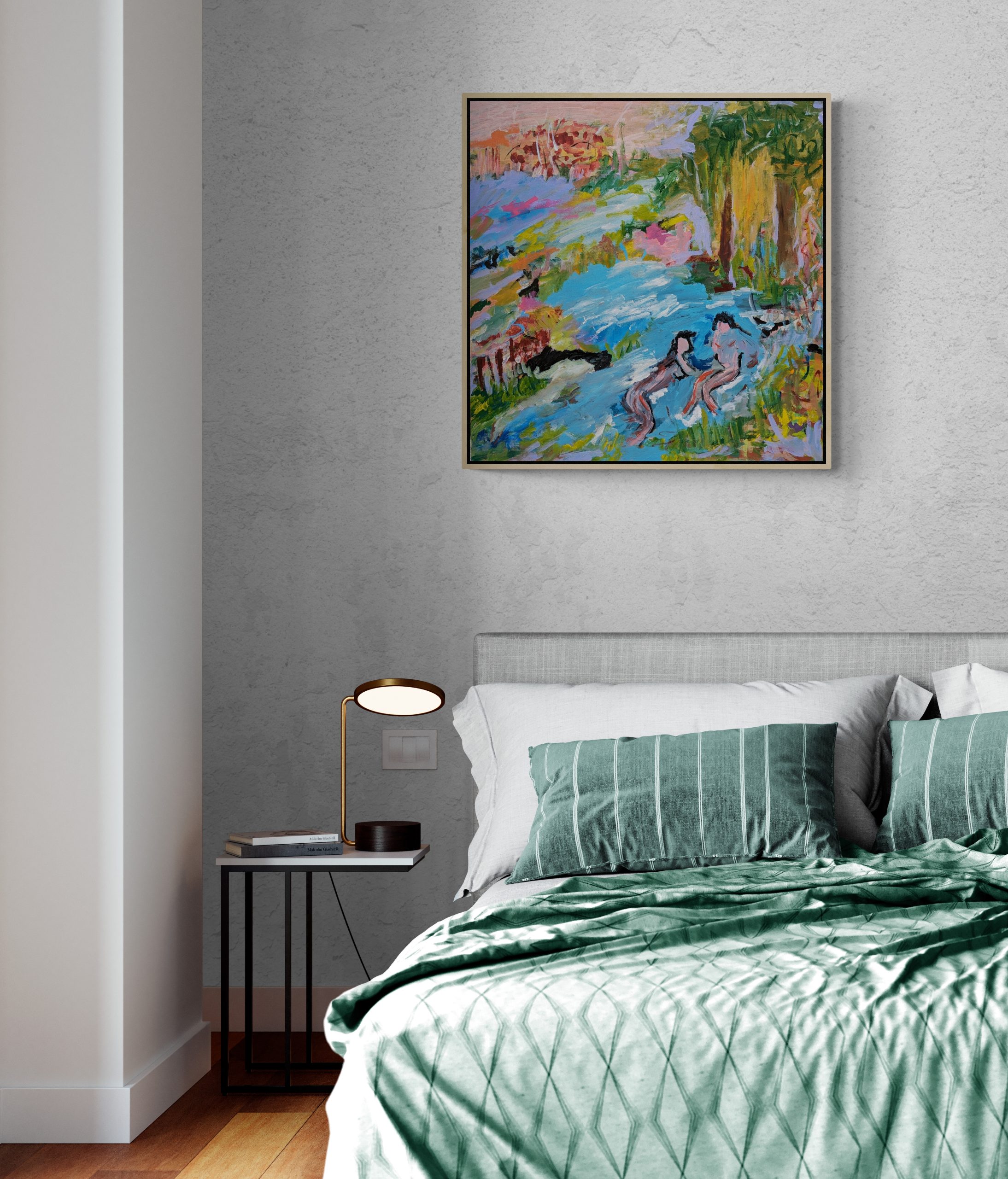 Modern Bedroom With Side Table