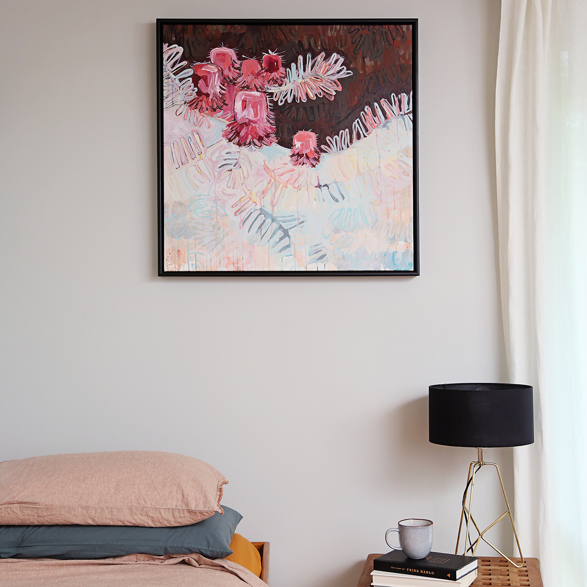 Lr 08 Banksia Moment I Smith And Brooks Art Australian Botanical Artist Abtract Floral Flower Art Art For Interior Designers Art For Your Walls Canvas Prints Sustainable Art Affordable Art