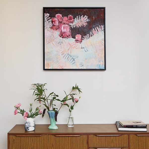 Lr 00 Banksia Moment I Smith And Brooks Art Australian Botanical Artist Abtract Floral Flower Art Art For Interior Designers Art For Your Walls Canvas Prints Sustainable Art Affordable Art