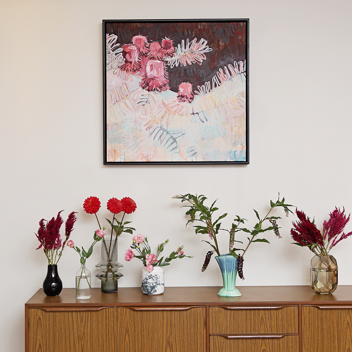 Lr 25 Banksia Moment I Smith And Brooks Art Australian Botanical Artist Abtract Floral Flower Art Art For Interior Designers Art For Your Walls Canvas Prints Sustainable Art Affordable Art