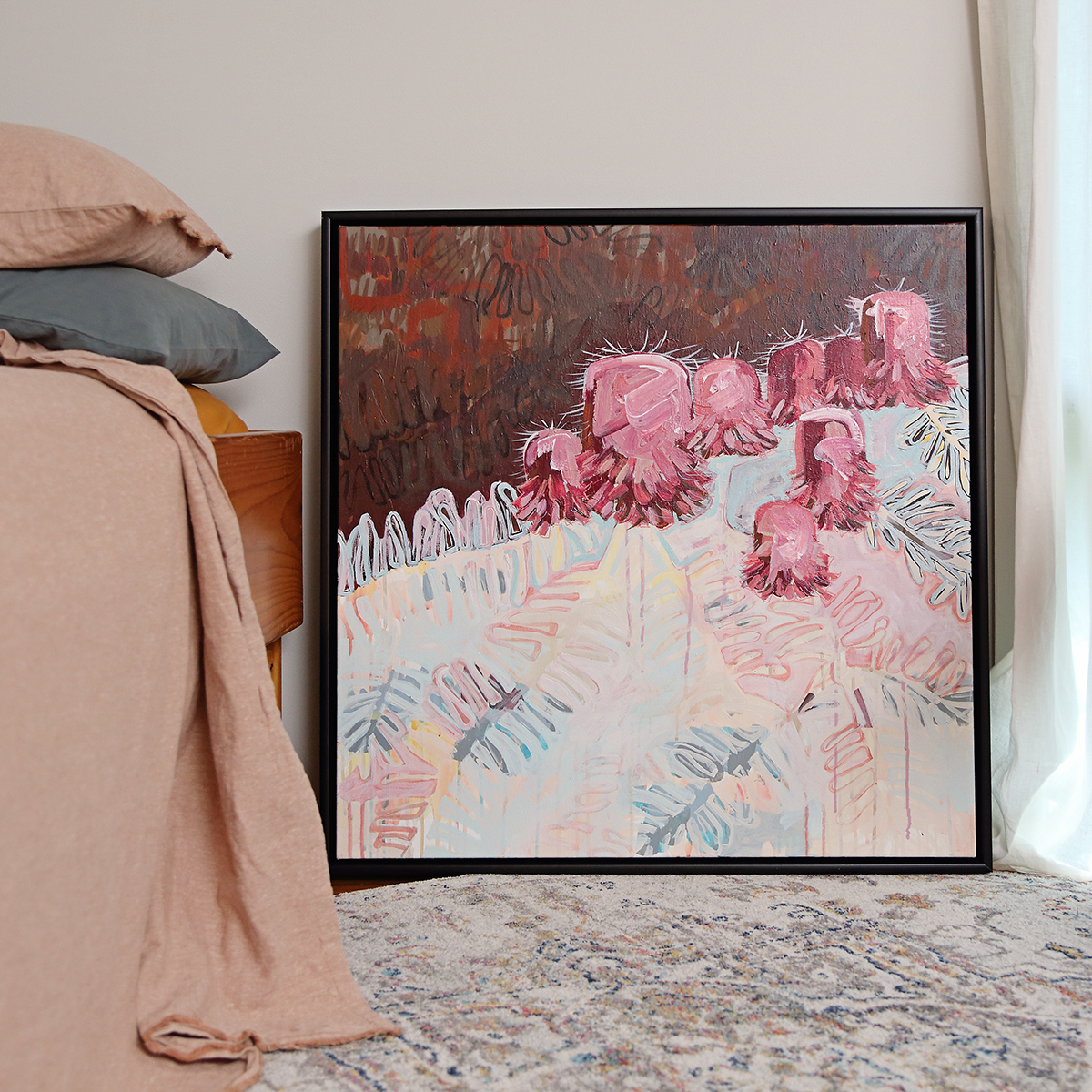 Lr 13 Banksia Moment Ii Smith And Brooks Art Australian Botanical Artist Abtract Floral Art For Interior Designers Art For Your Home Fine Art Prints Sustainable Art Affordable Art